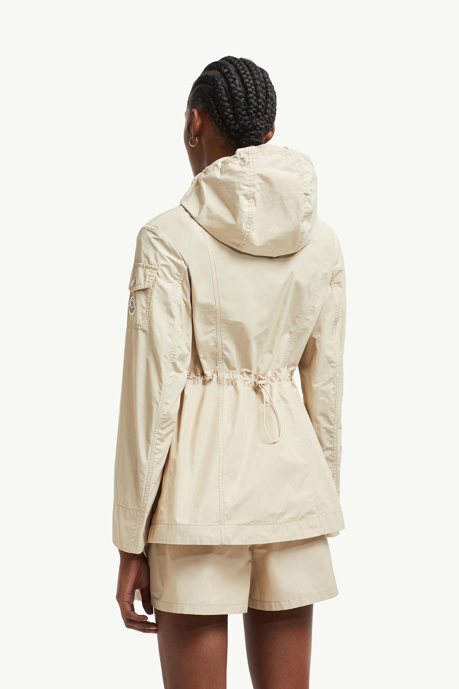 Leandro Hooded Parka Jacket Women Beige Moncler 4