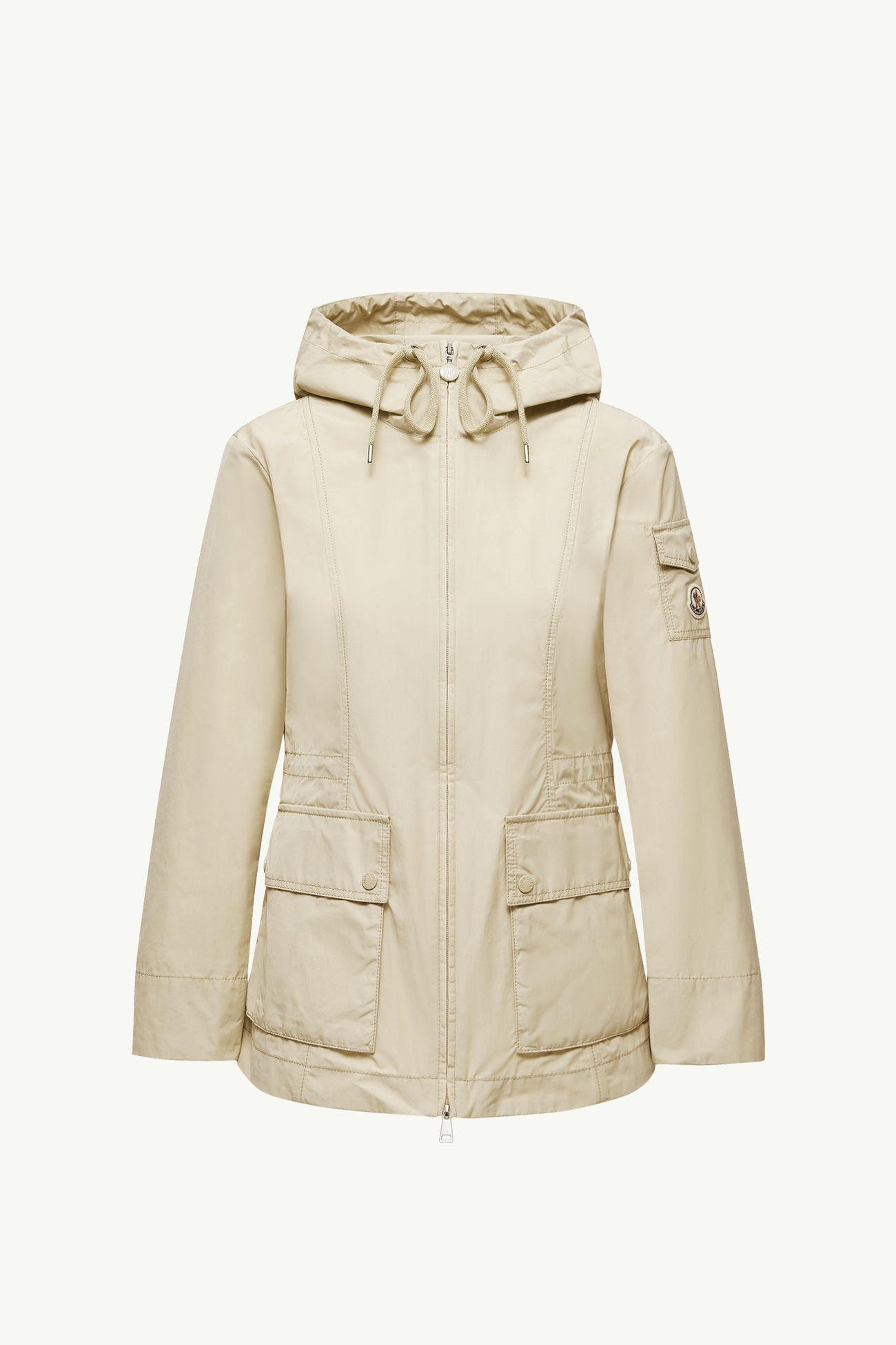 Leandro Hooded Parka Jacket Women Beige Moncler 2