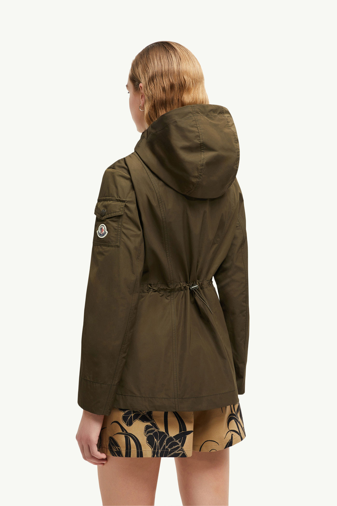 Leandro Hooded Parka Jacket Women Olive Green Moncler 4