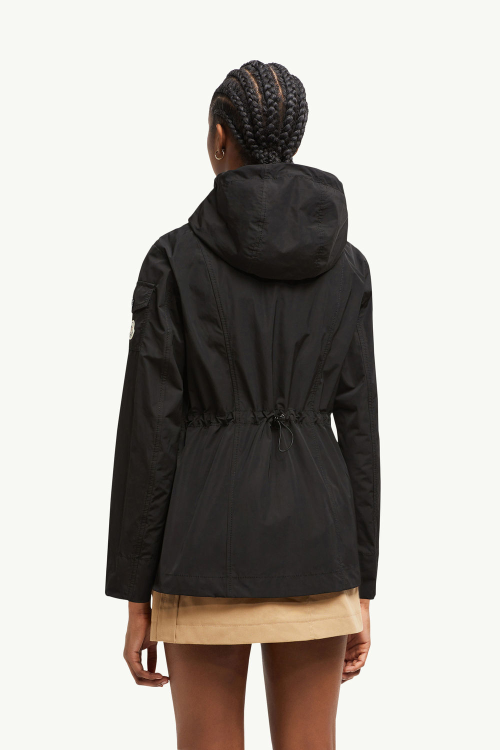 Leandro Hooded Parka Jacket Women Black Moncler 4