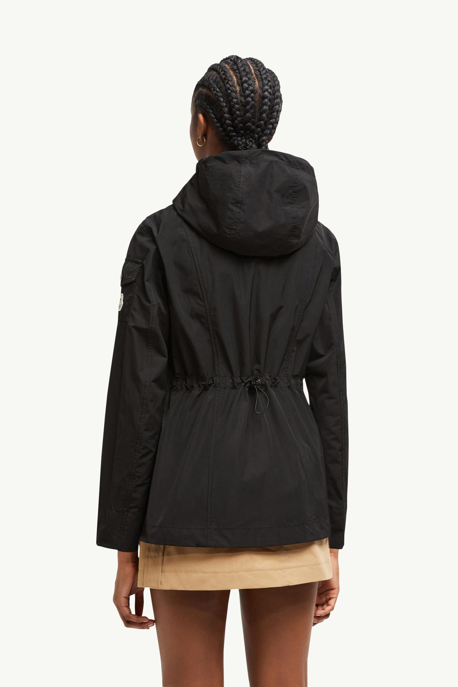 Leandro Hooded Parka Jacket Women Black Moncler 4