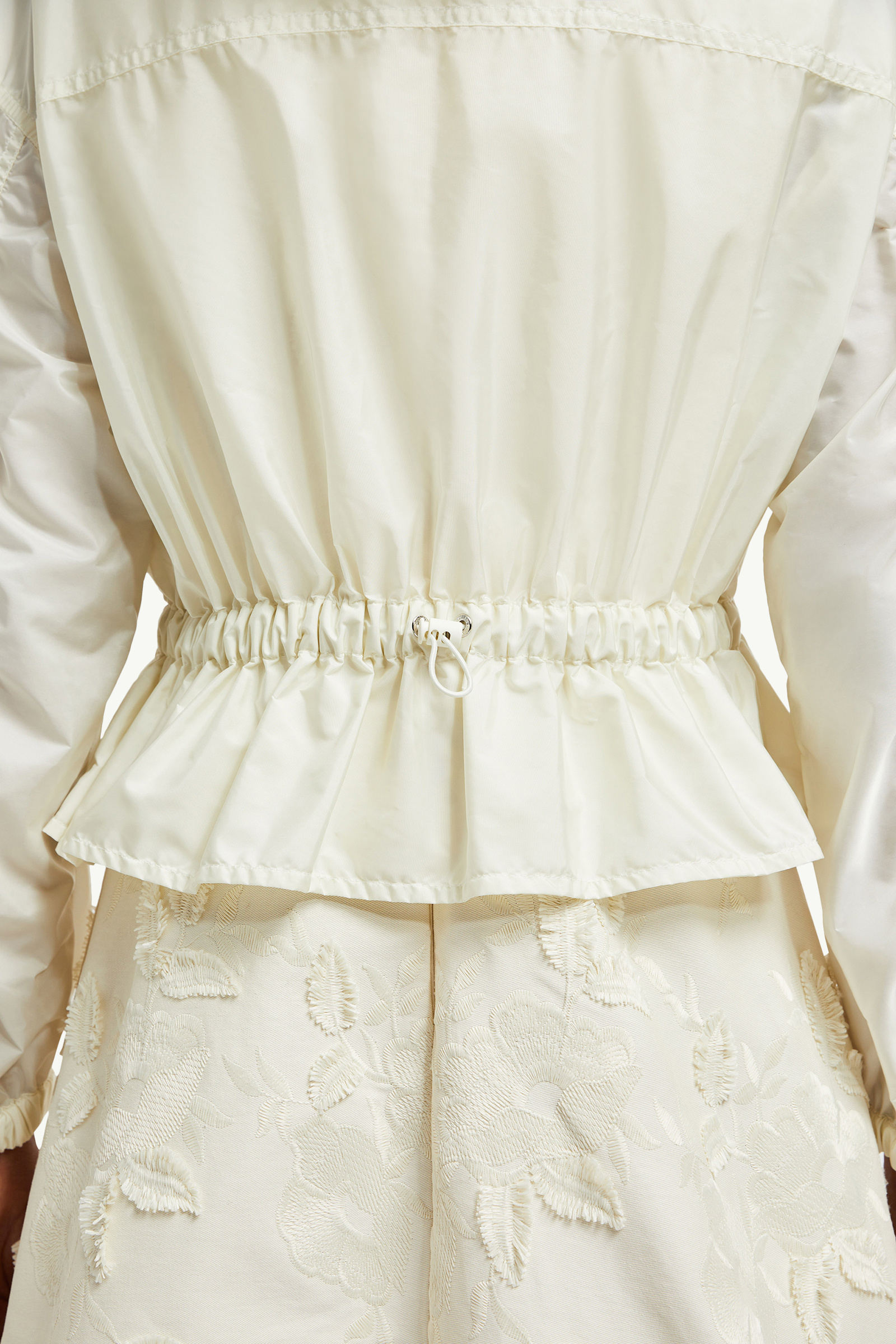 Giacca con peplo e cappuccio Curton Donna Bianco Moncler 6