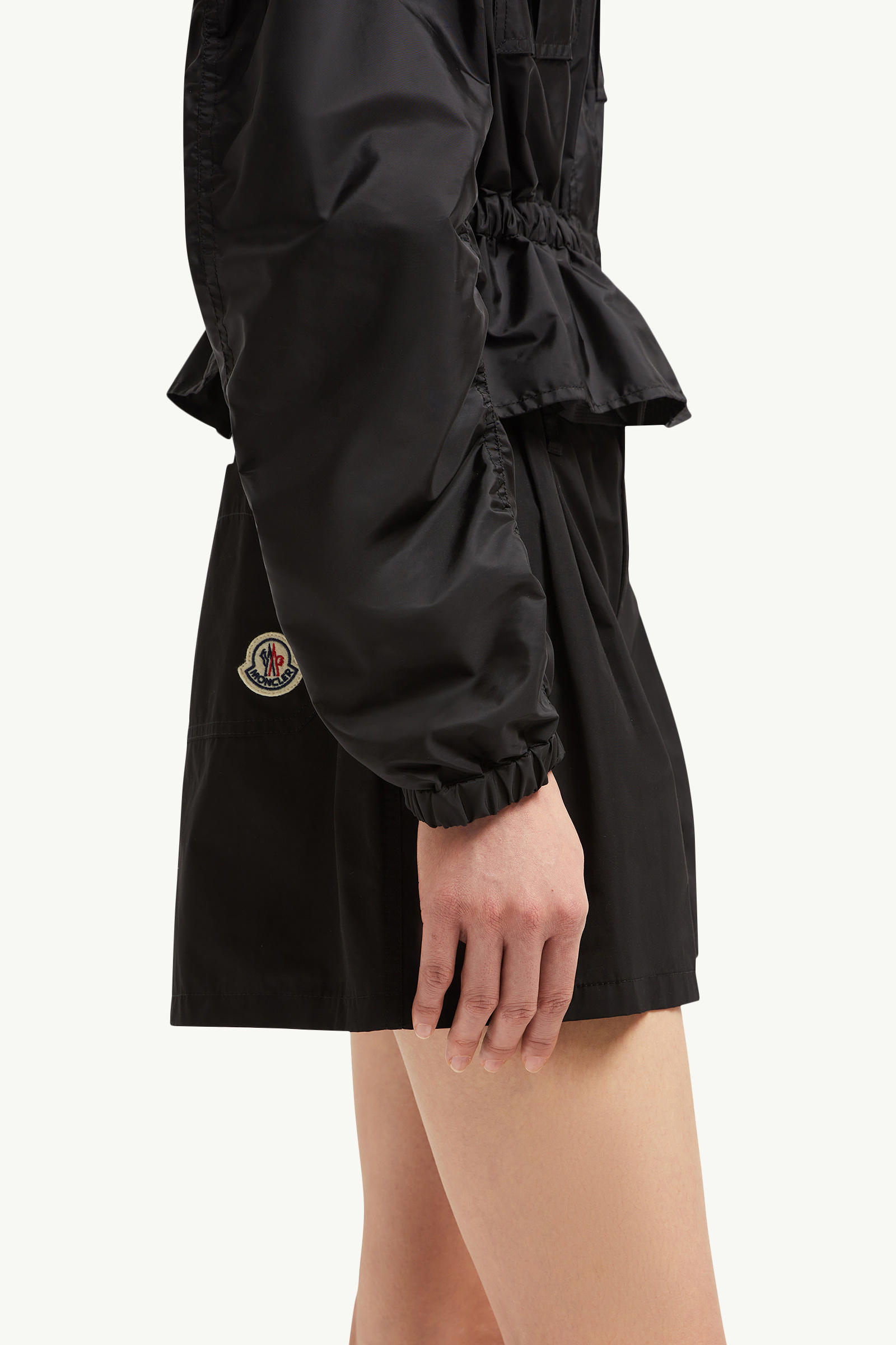 Curton Hooded Peplum Jacket Women Black Moncler 5