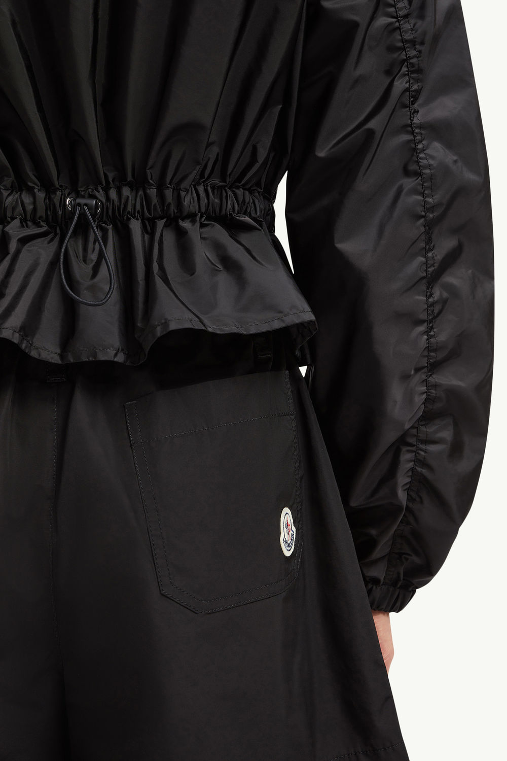 Curton Hooded Peplum Jacket Women Black Moncler 6