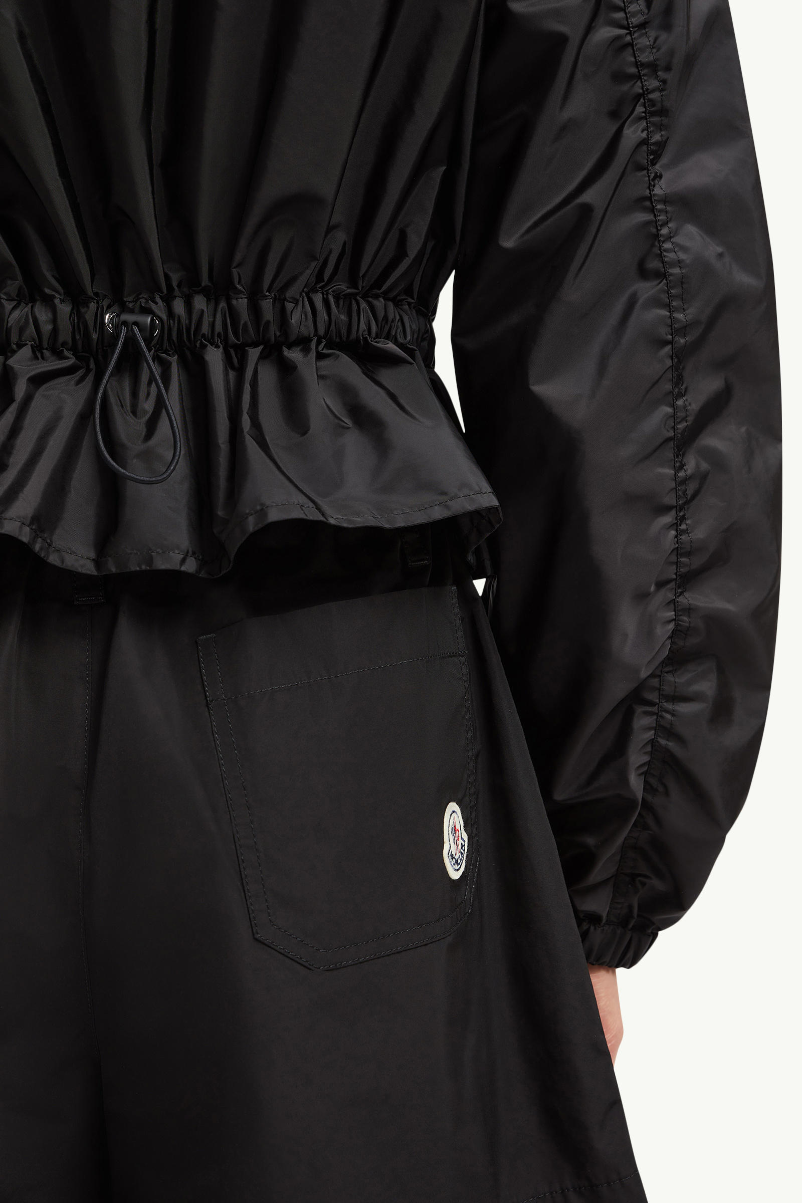 Curton Hooded Peplum Jacket Women Black Moncler 6