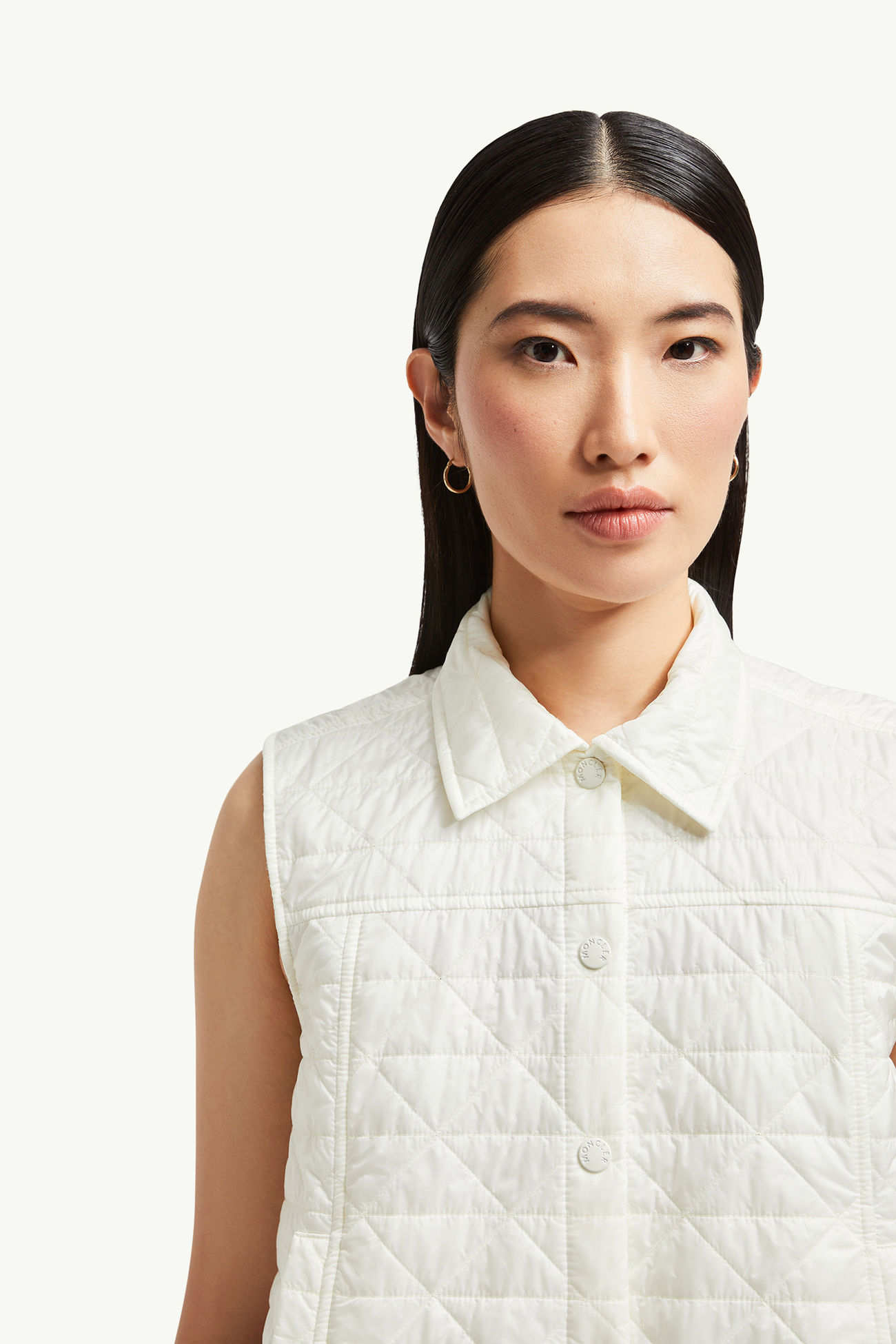 Vayres Diamond-Quilted Padded Gilet Women White Moncler 1