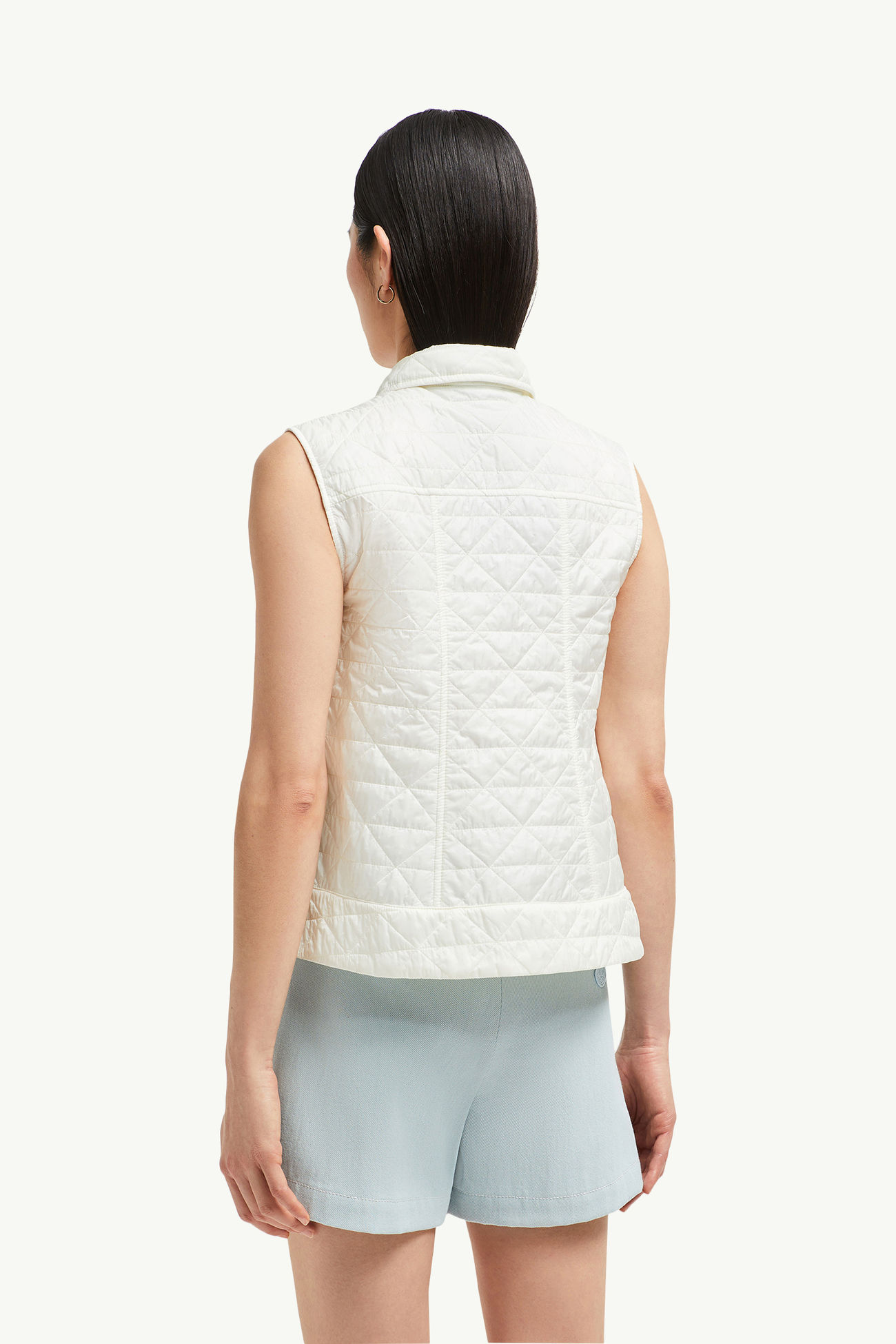 Chaleco acolchado con rombos Vayres Mujer Blanco Moncler 4