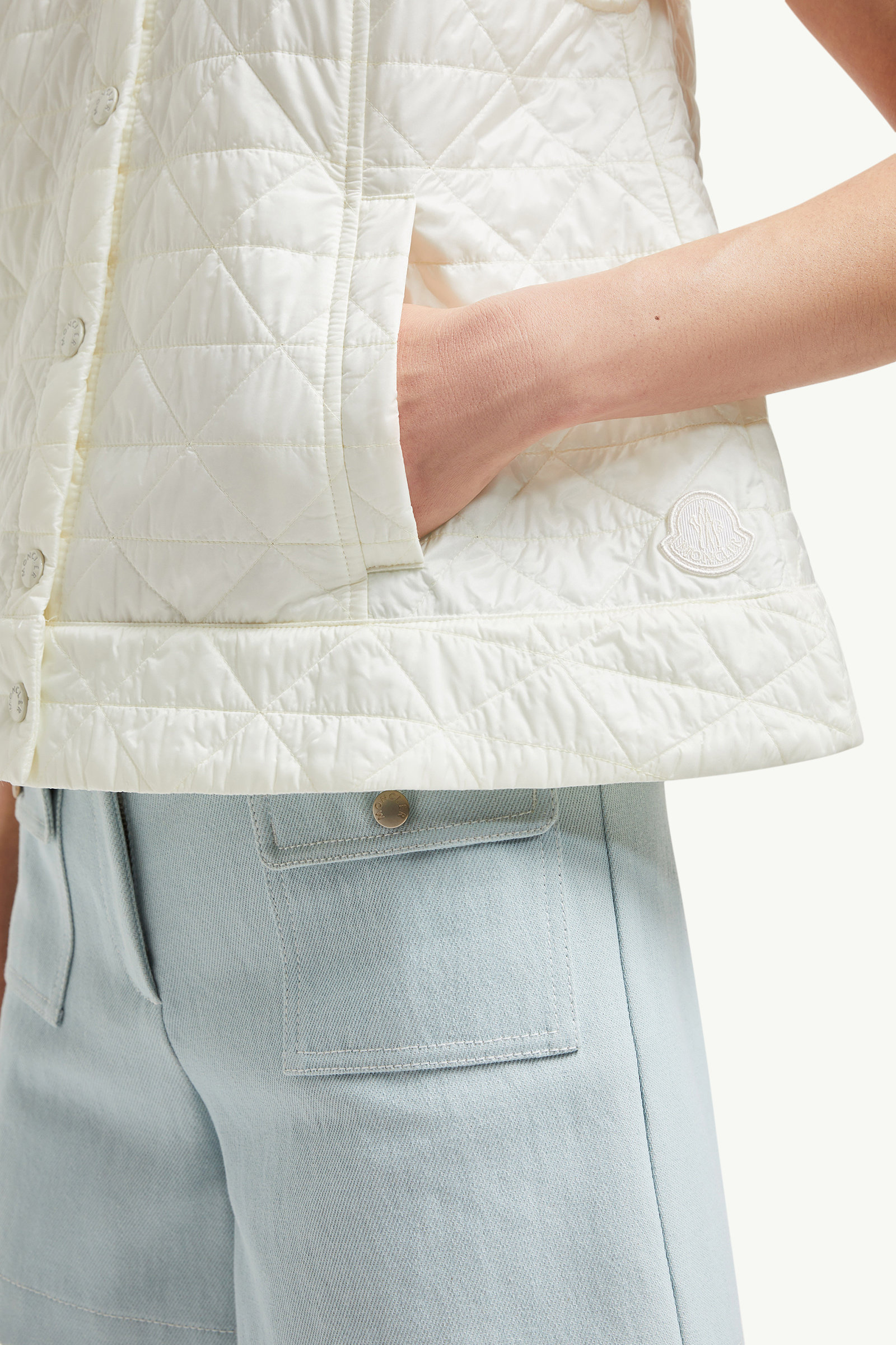 Vayres Diamond-Quilted Padded Gilet Women White Moncler 5
