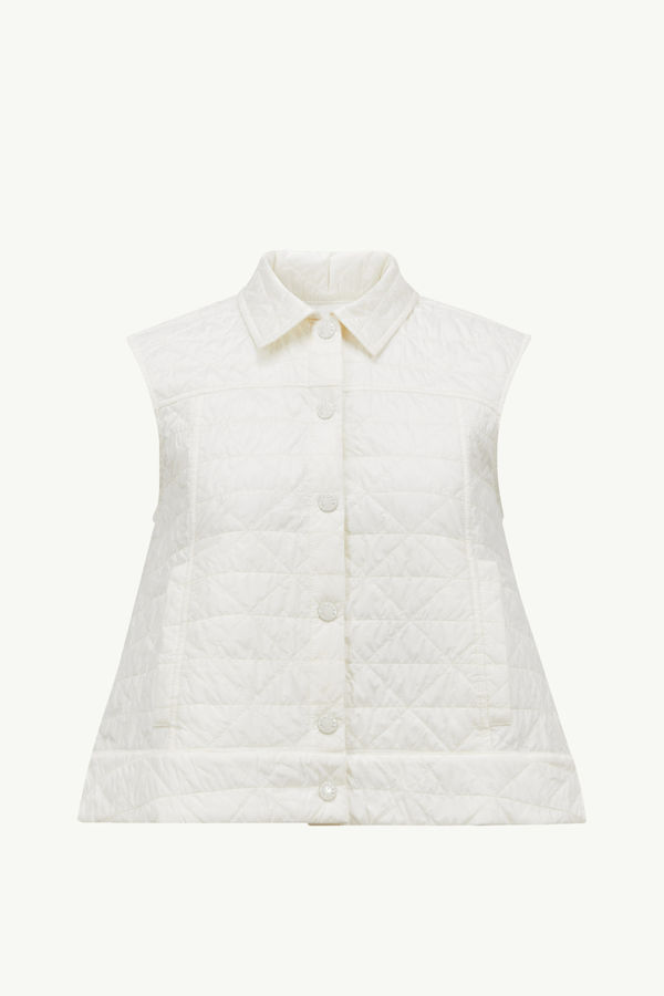 Vayres Diamond-Quilted Padded Gilet Women White Moncler 2