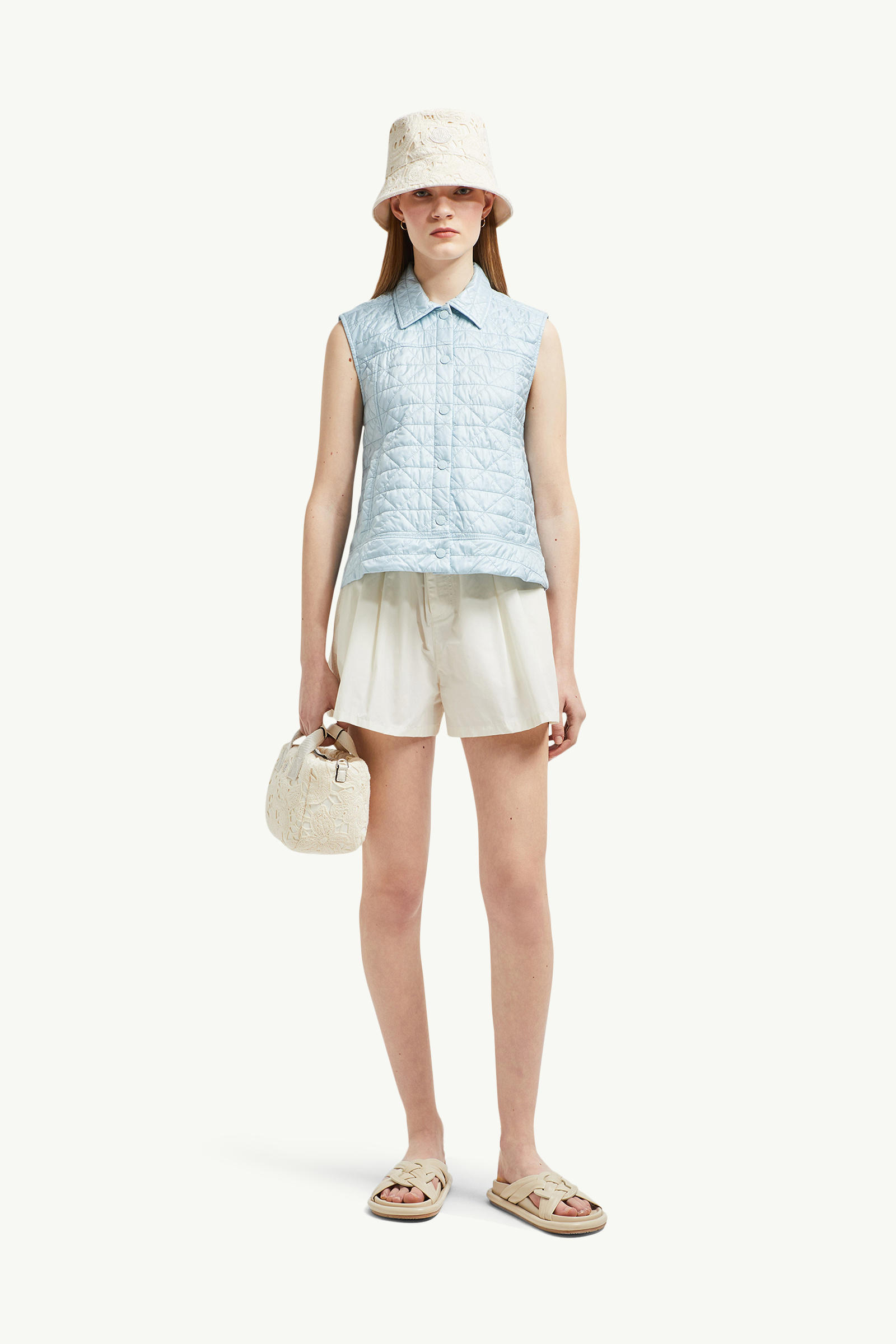 Vayres Diamond-Quilted Padded Gilet Women Light Blue Moncler 0