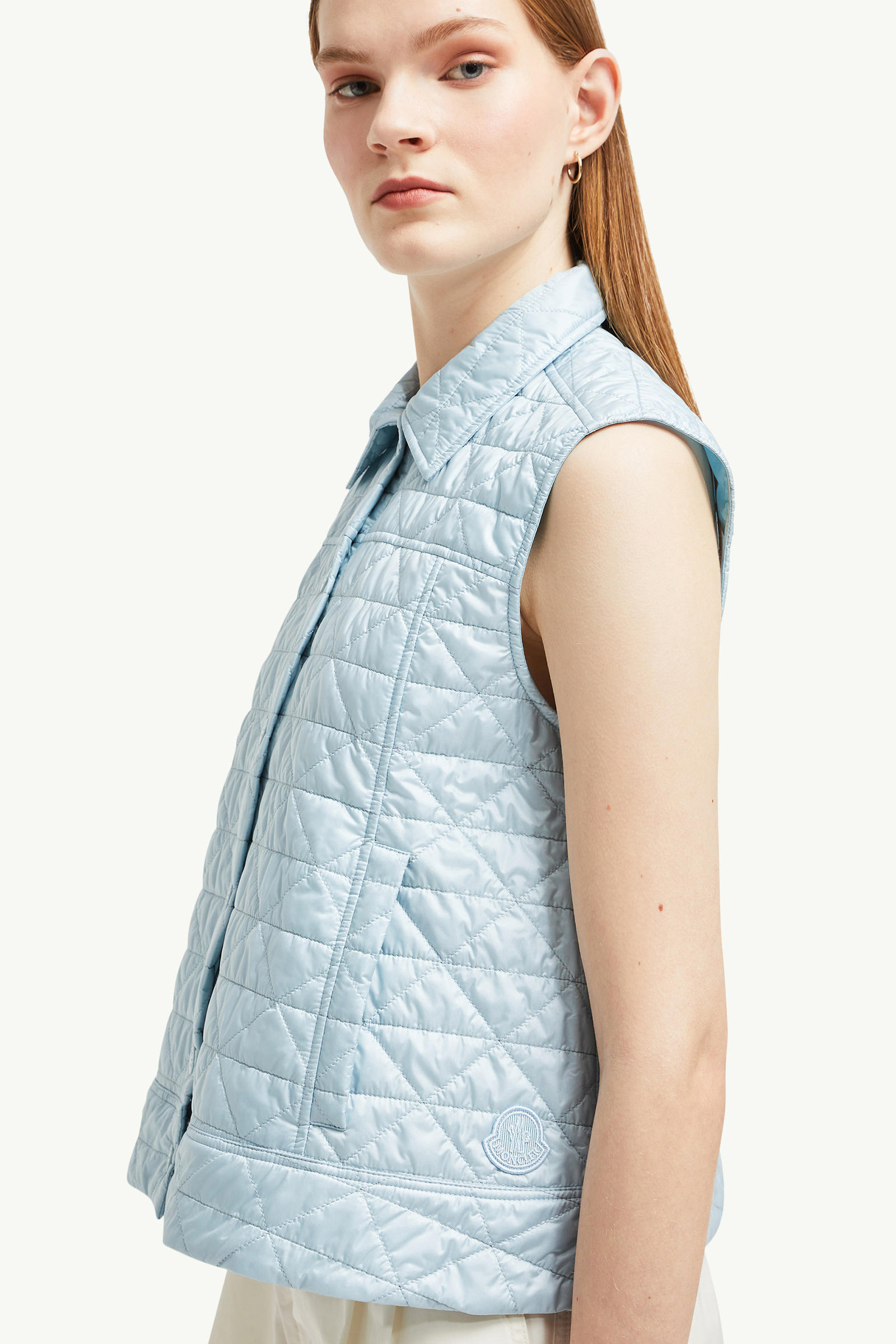 Vayres Diamond-Quilted Padded Gilet Women Light Blue Moncler 1
