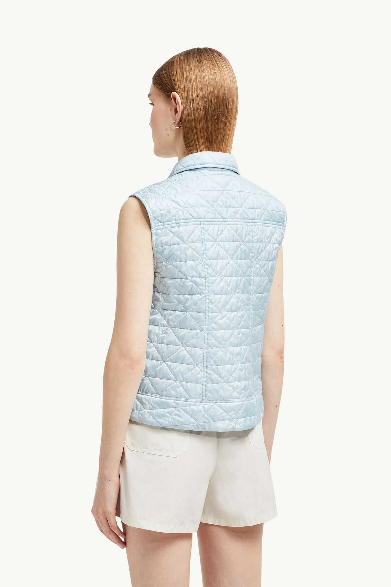 Vayres rautenförmig gesteppte wattierte Weste Damen Hellblau Moncler 4