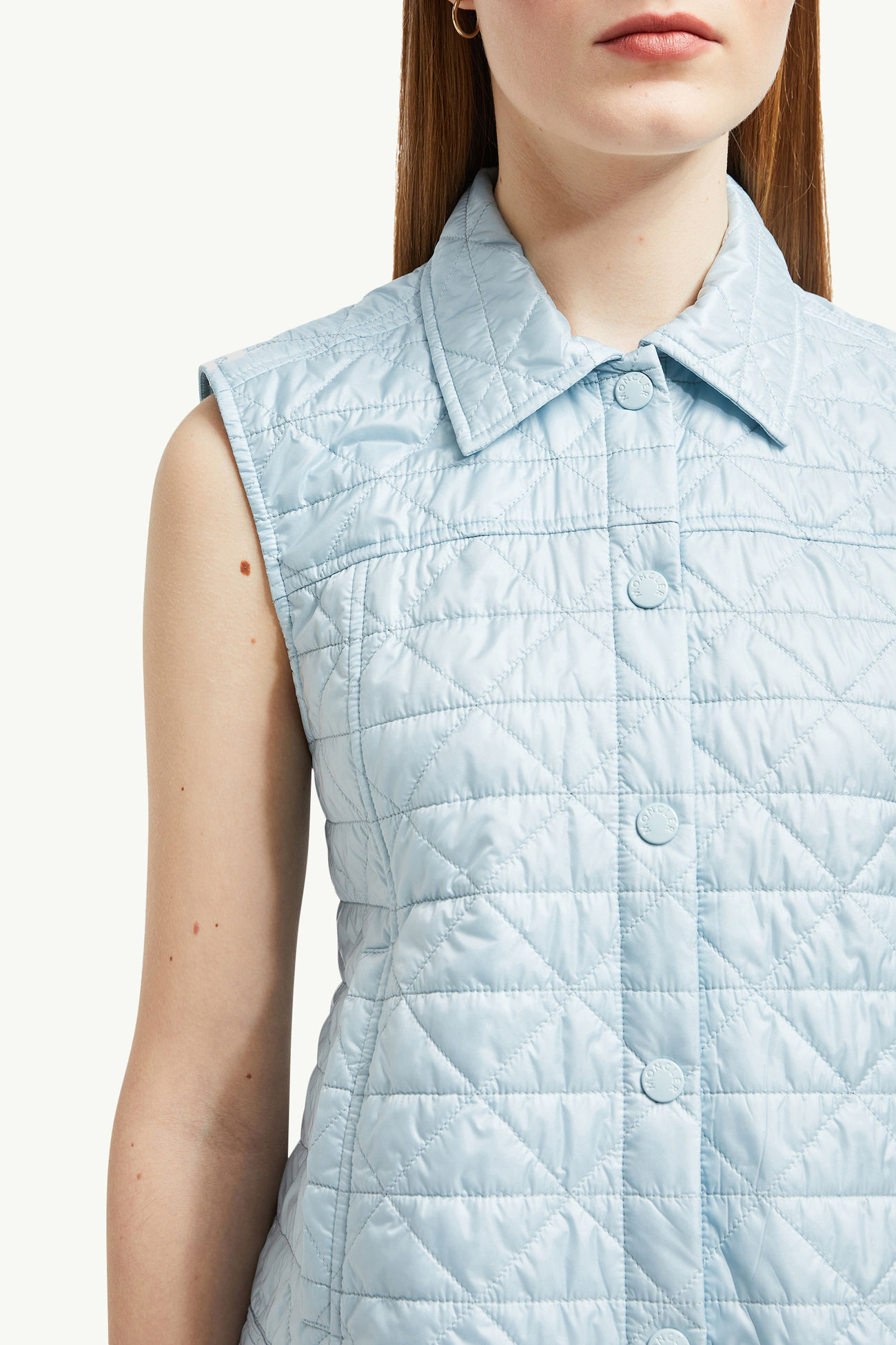Gilet à matelassage en losanges Vayres Femmes Bleu clair Moncler 5