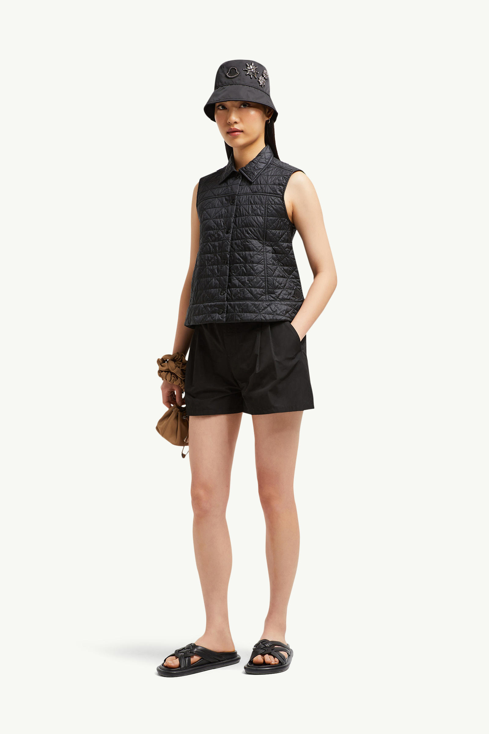Vayres rautenförmig gesteppte wattierte Weste Damen Schwarz Moncler 0