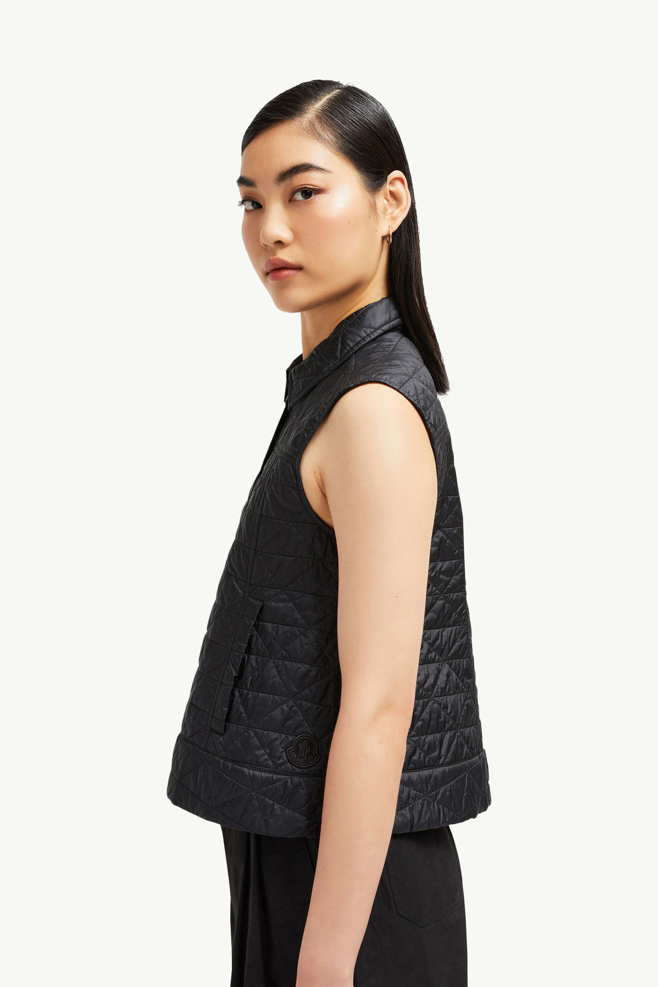 Chaleco acolchado con rombos Vayres Mujer Negro Moncler 1