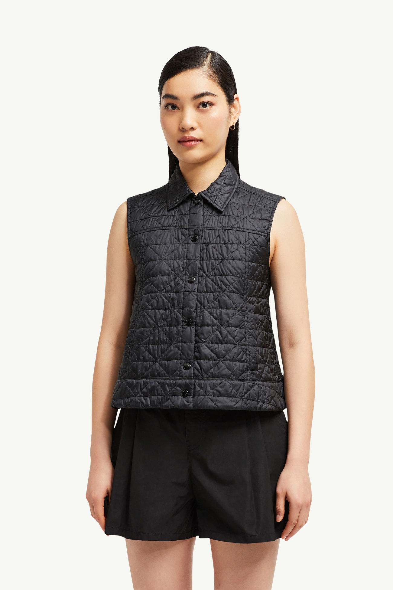 Gilet imbottito Vayres con trapuntatura a diamante Donna Nero Moncler 3