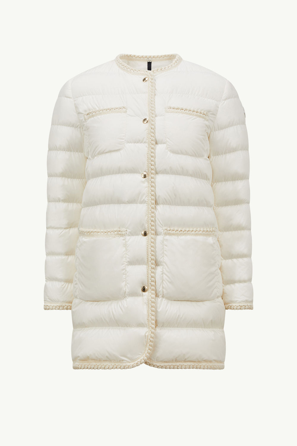 Gencaylong女士编织饰边中长款羽绒夹克外套 女士 白色 Moncler 2