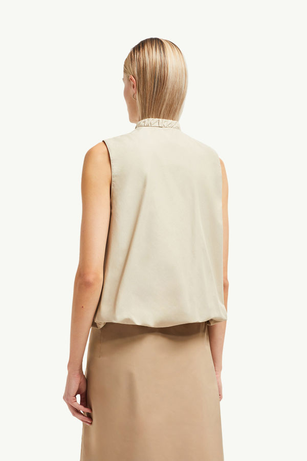 Gilet en coton Gruilly orné de perles Femmes Beige Clair Moncler 4