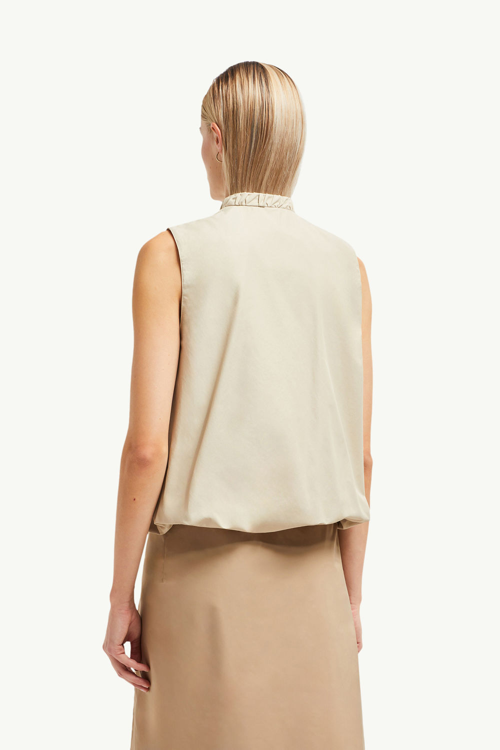 Gruilly Beaded Cotton Gilet Women Light Beige Moncler 4