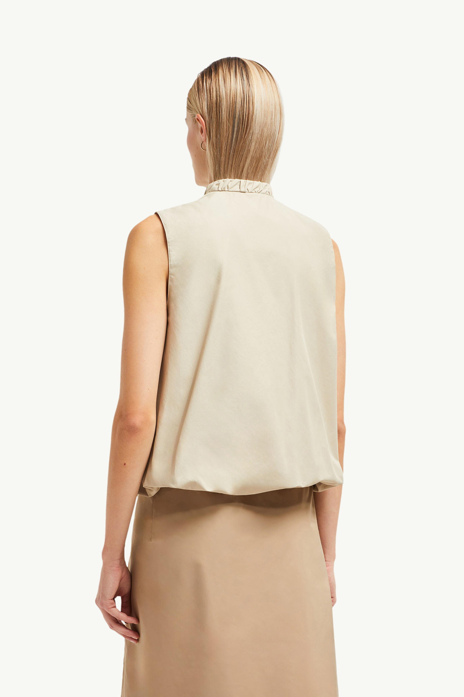 Gruilly Beaded Cotton Vest Women Light Beige Moncler 4