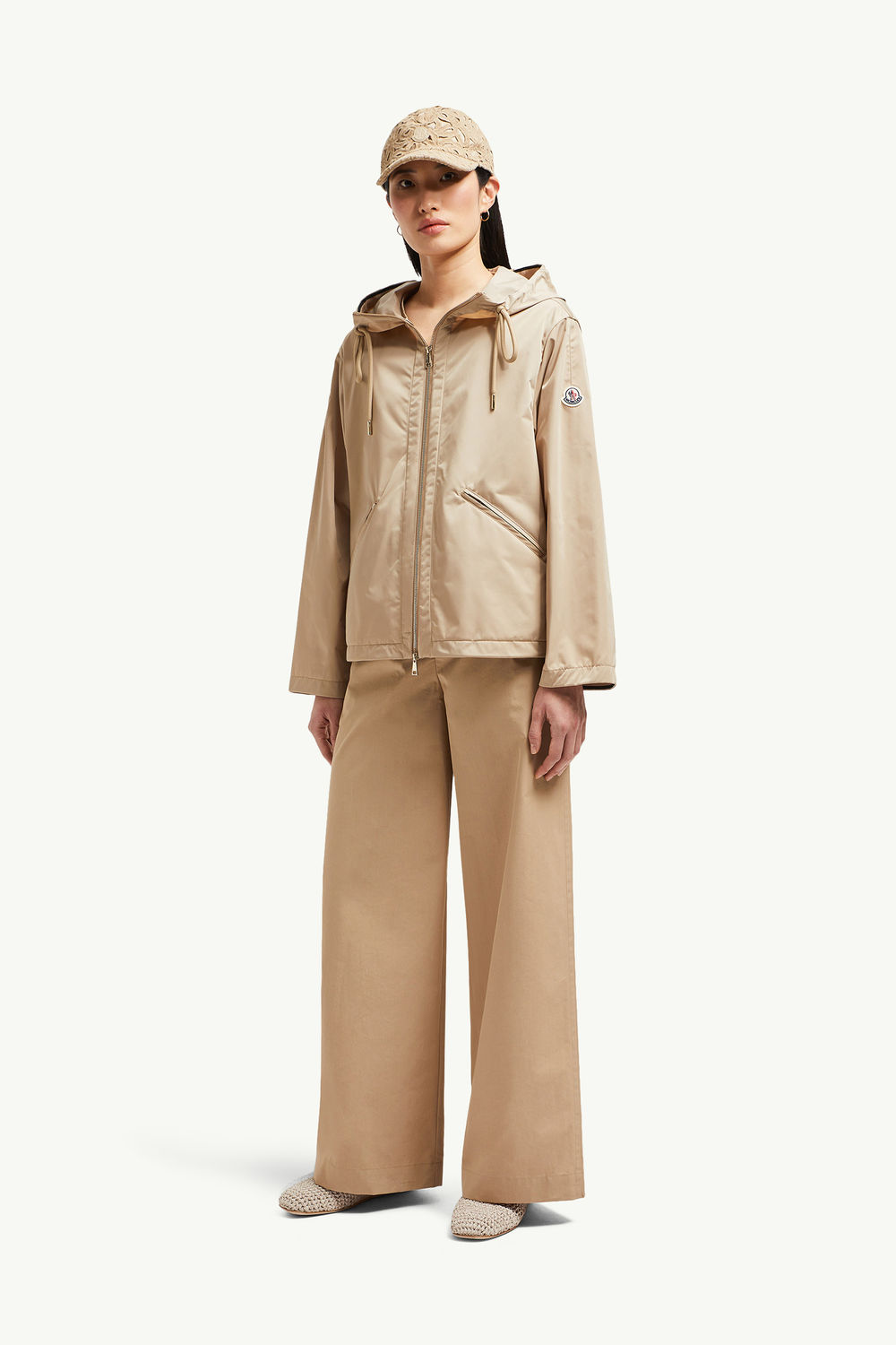 Cassiopea Hooded Jacket Women Beige Moncler 0