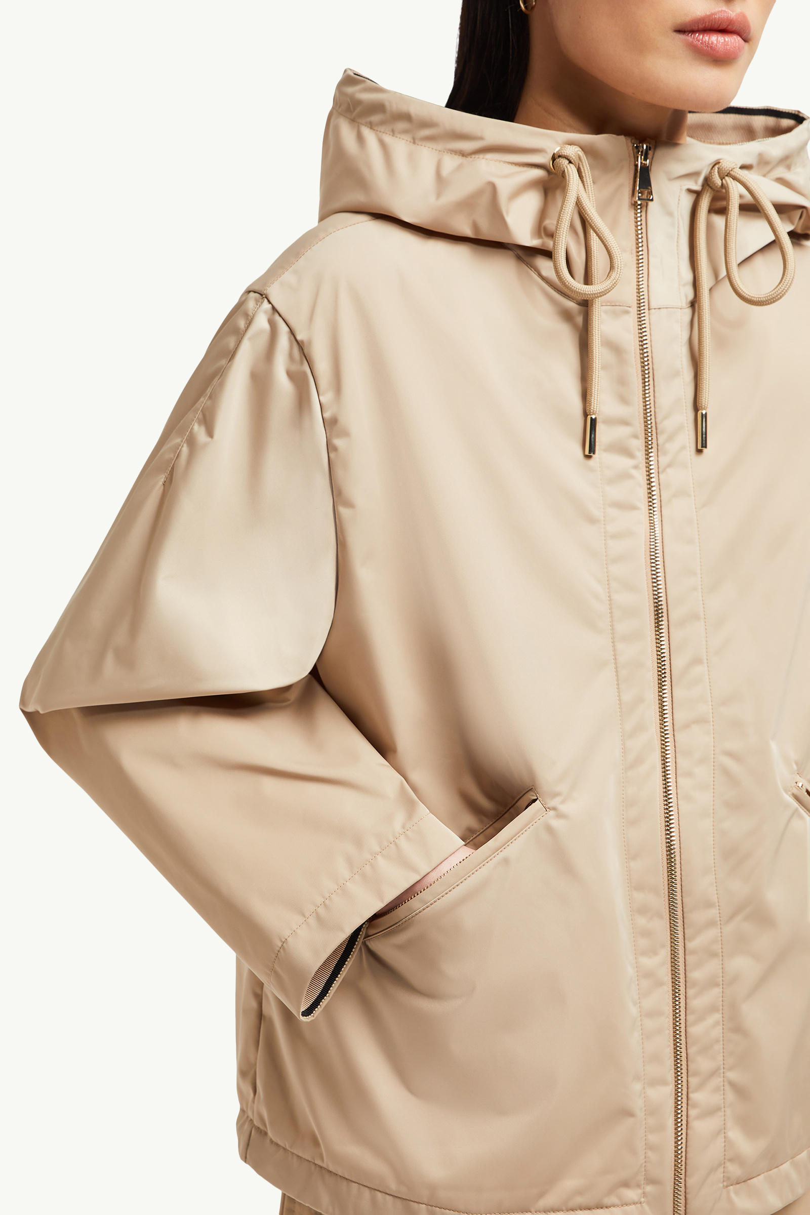 Cassiopea Hooded Jacket Women Beige Moncler 6