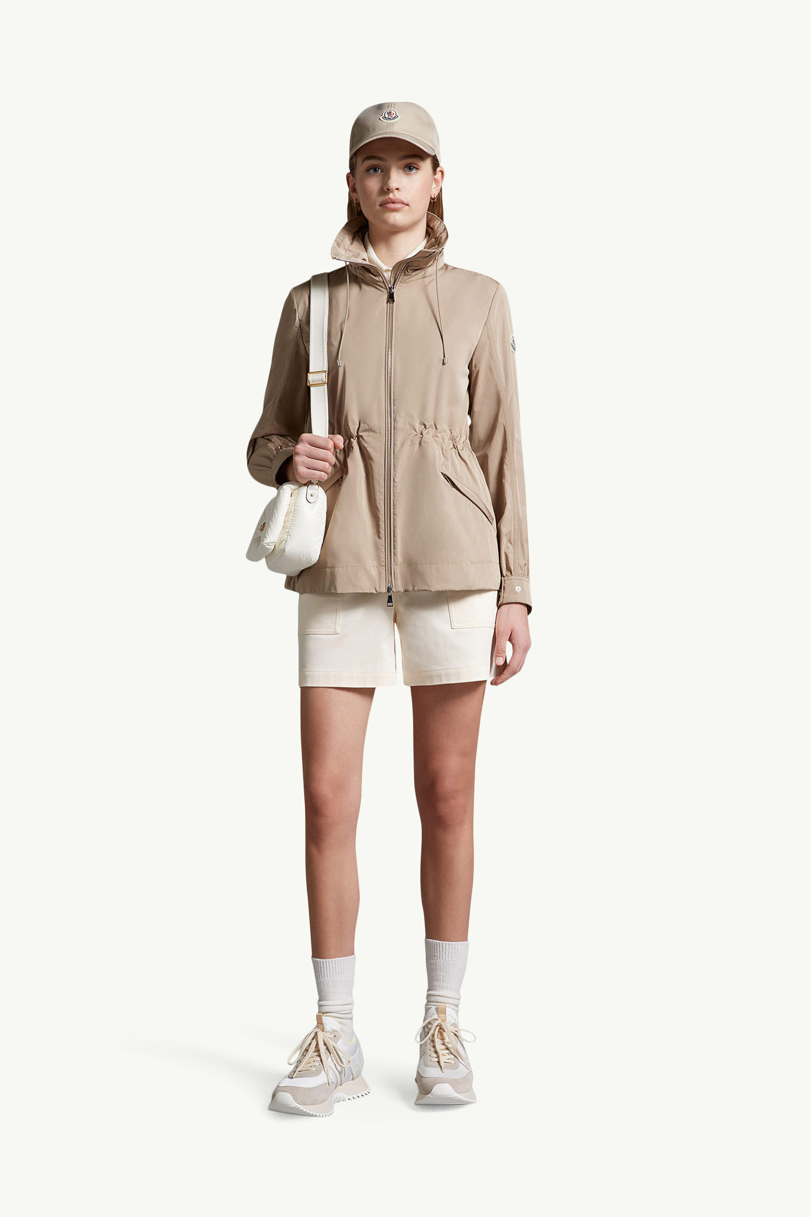 Enet Hooded Parka Jacket Women Beige Moncler 0