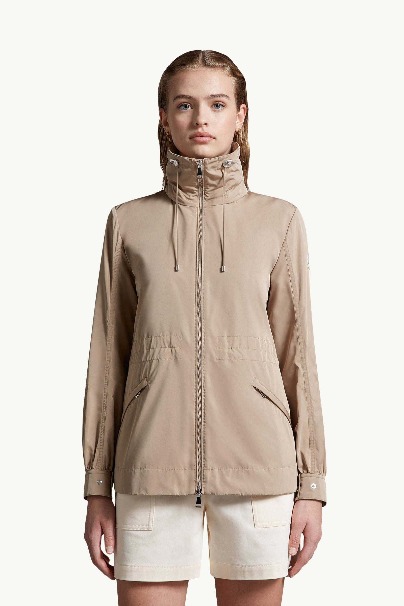 Enet Hooded Parka Jacket Women Beige Moncler 3