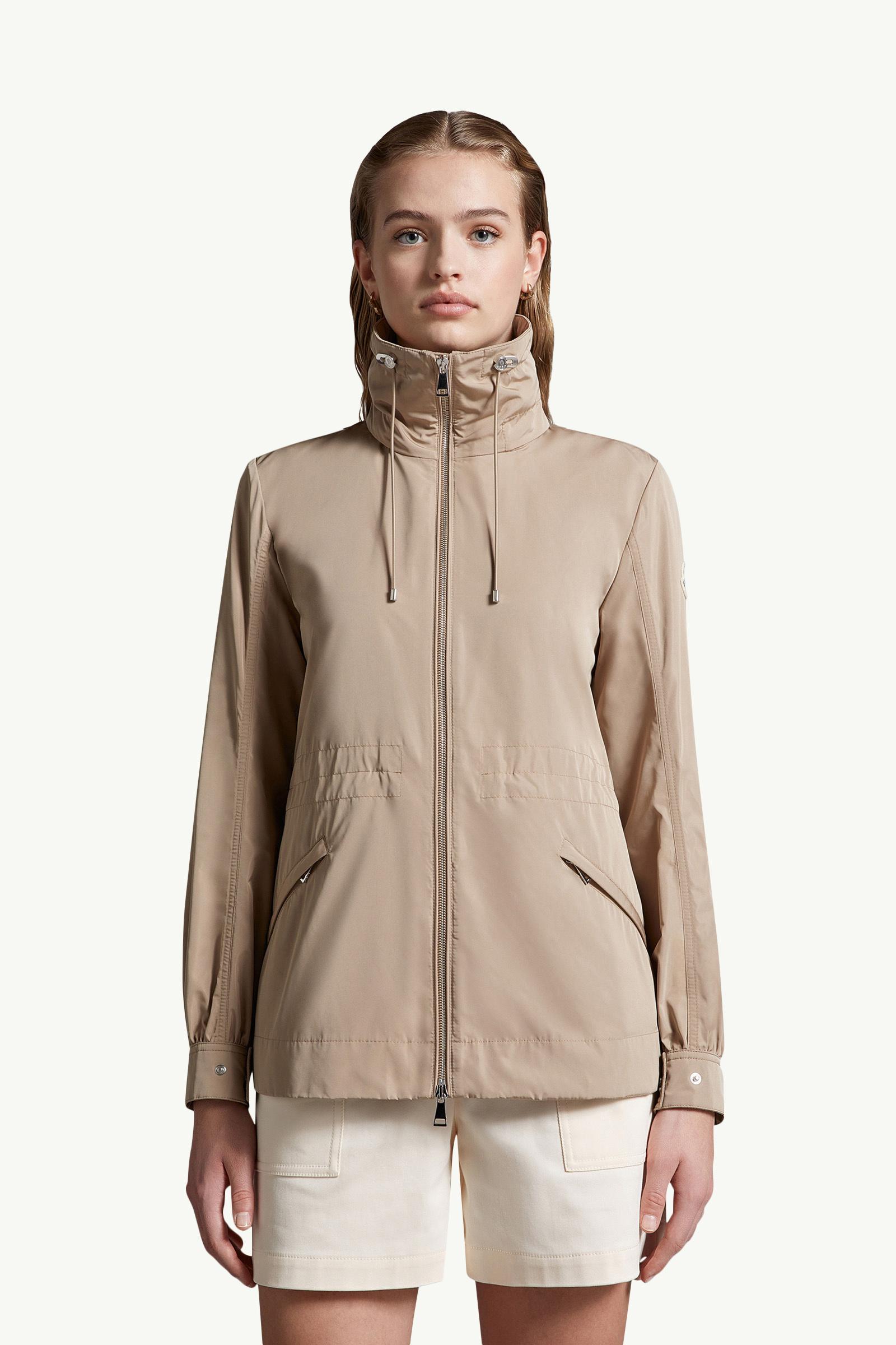 ジャケット MONCLER Woman Jacket Beige K10931A0005954A3K 209 Camel Beige Selle 2-in-1 Short Down Jacket - Short Down