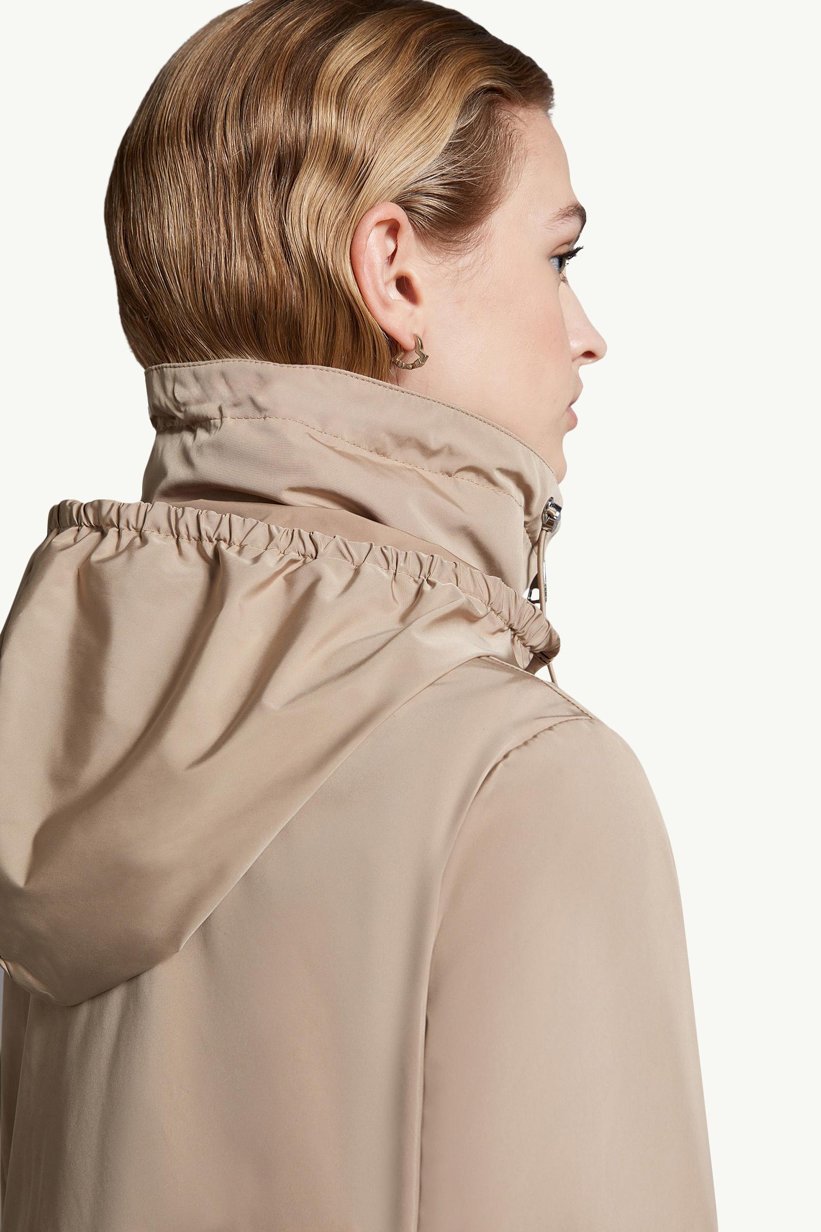 Beige Enet Hooded Parka - Windbreakers & Raincoats for Women