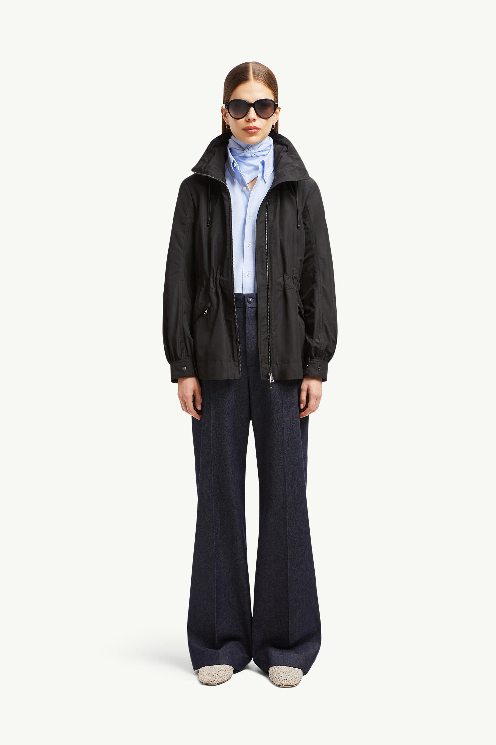 Enet Hooded Parka Jacket Women Black Moncler 0