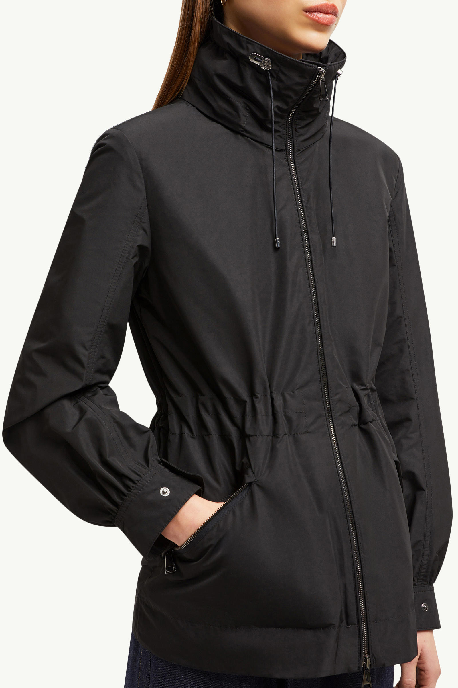 Enet Hooded Parka Jacket Women Black Moncler 7