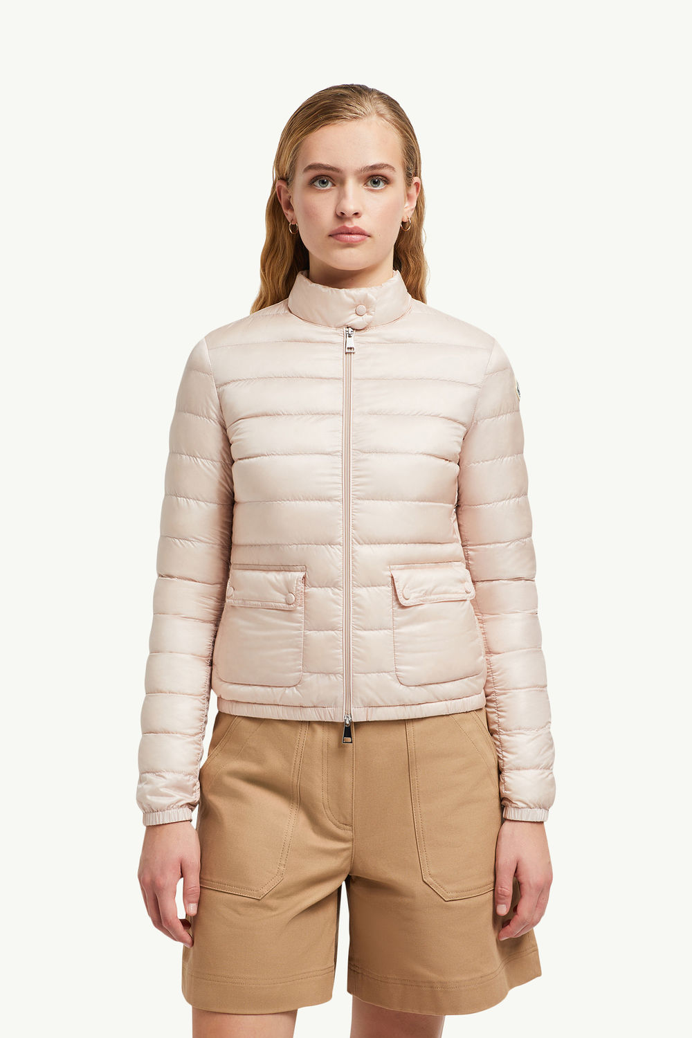 Lans Packable Short Down Jacket Women Light Pink Moncler 3