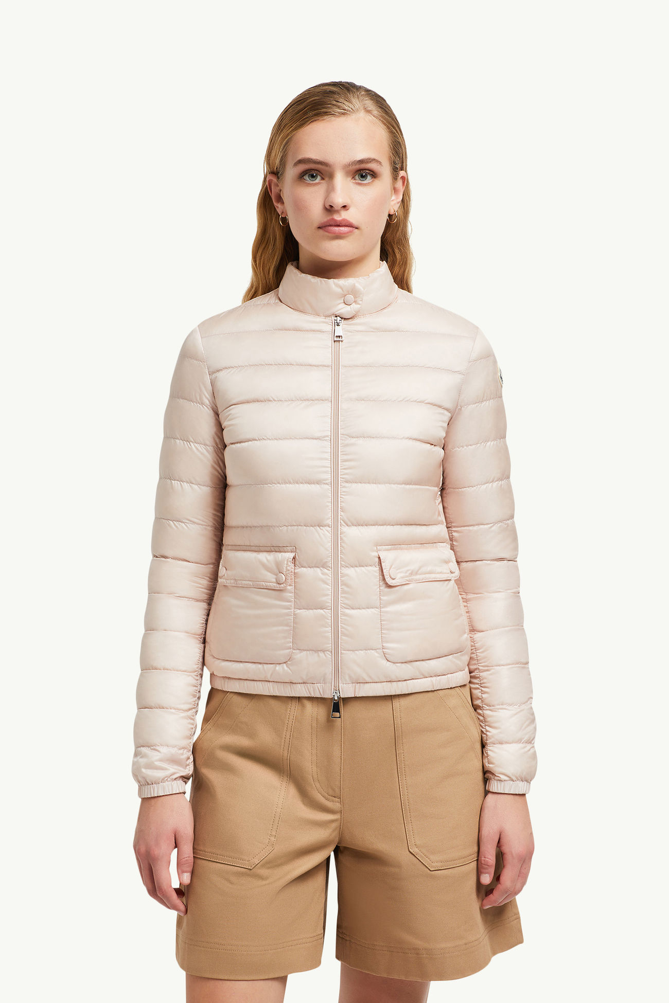 Lans Packable Short Down Jacket Women Light Pink Moncler 3