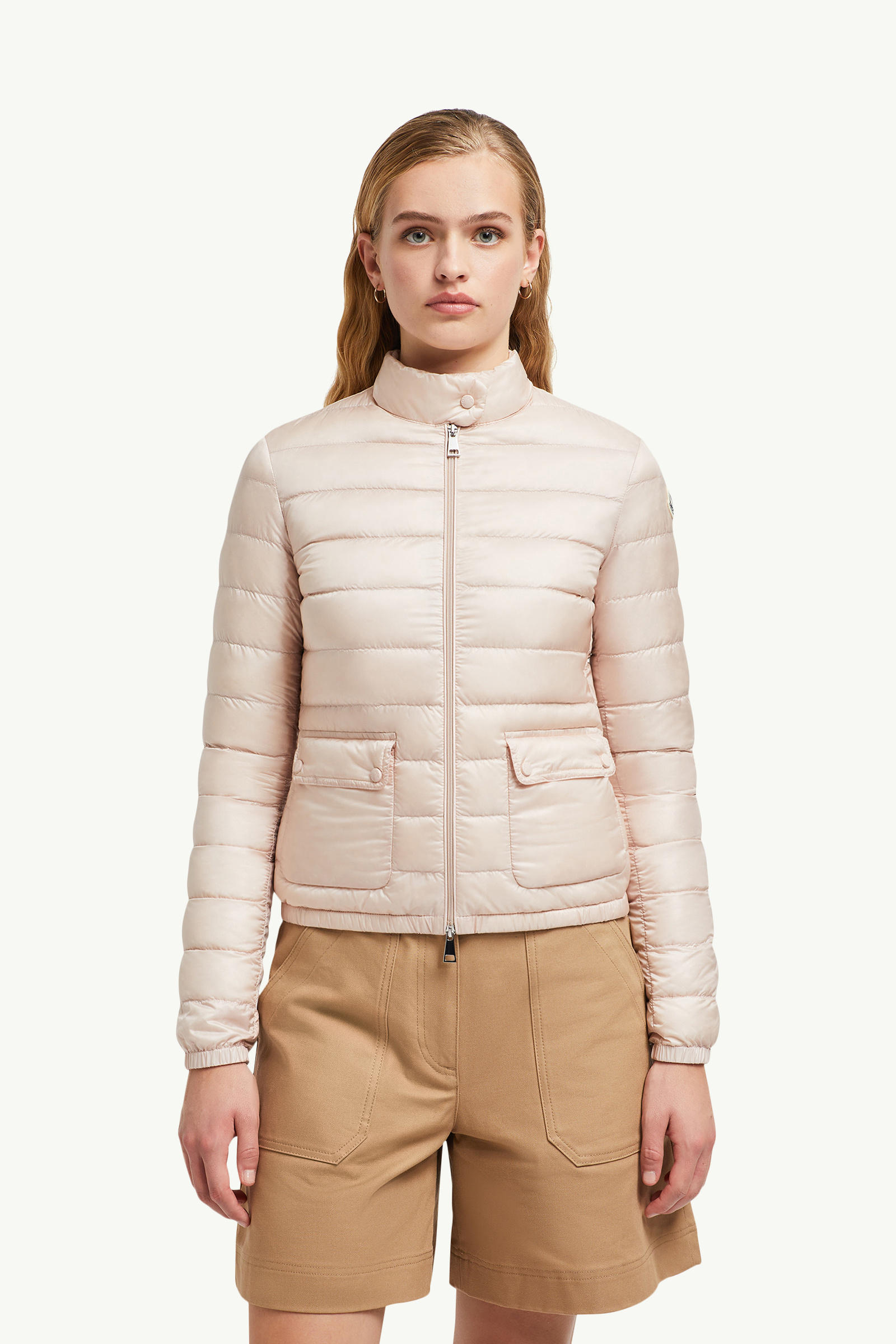 Lans Packable Short Down Jacket Women Light Pink Moncler 3