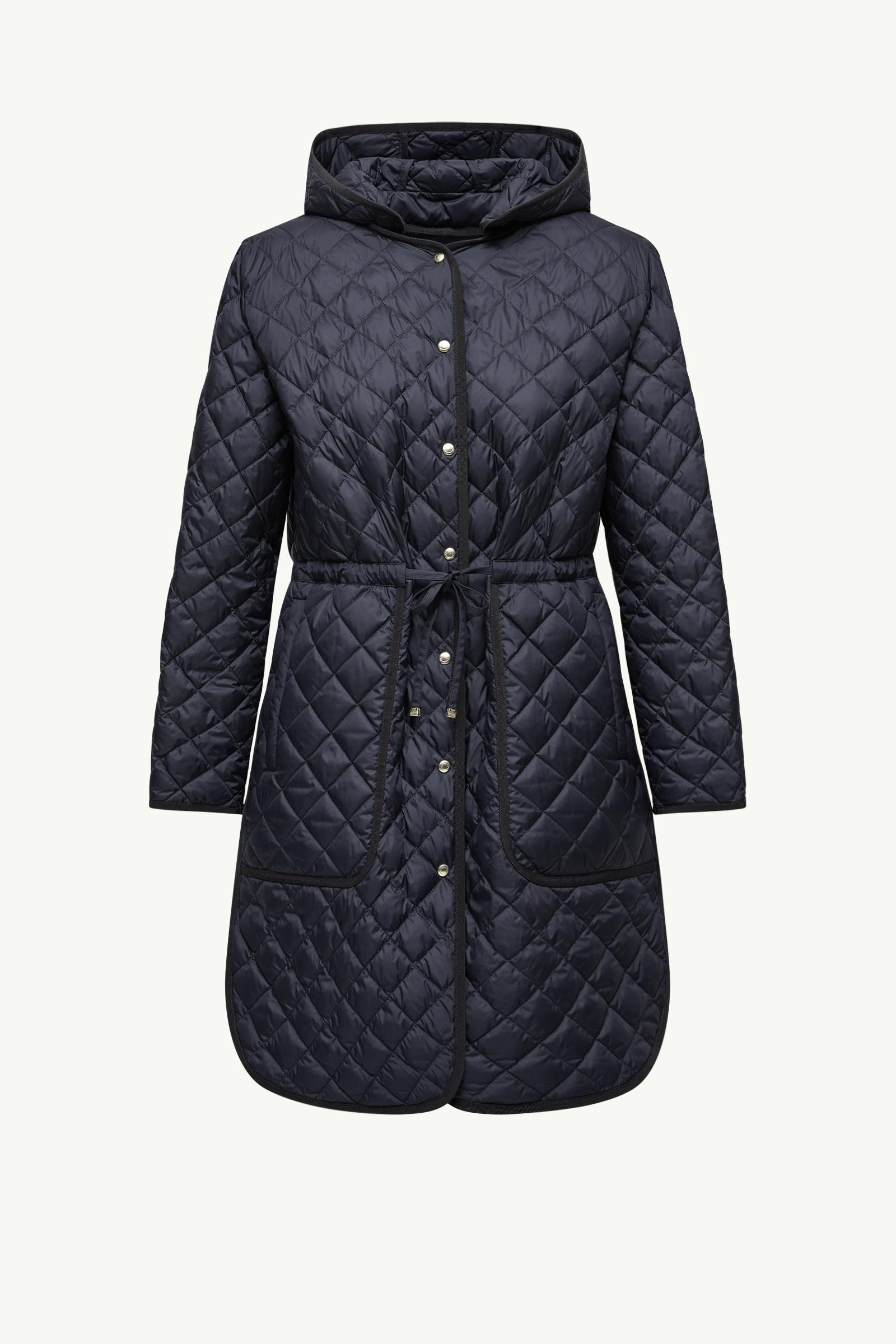 MONCLER Etelanロングダウンジャケット Dark Blue Etelan Hooded Diamond-Quilted Long Down Jacket