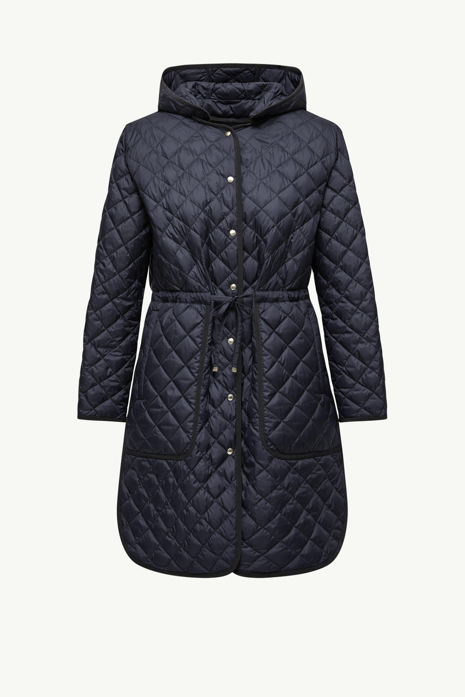 Etelan Hooded Diamond-Quilted Long Down Jacket Women Dark Blue Moncler 2