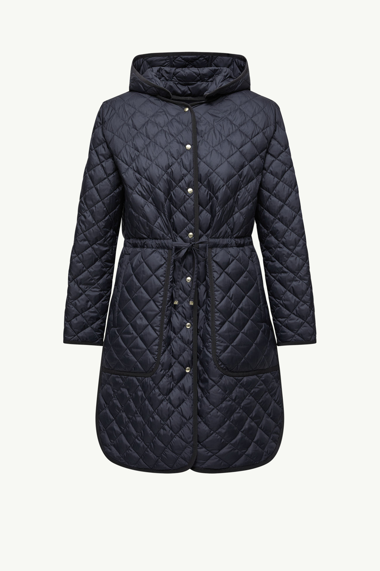 Etelan女士连帽菱形绗缝长款羽绒夹克外套 女士 深蓝色 Moncler 2