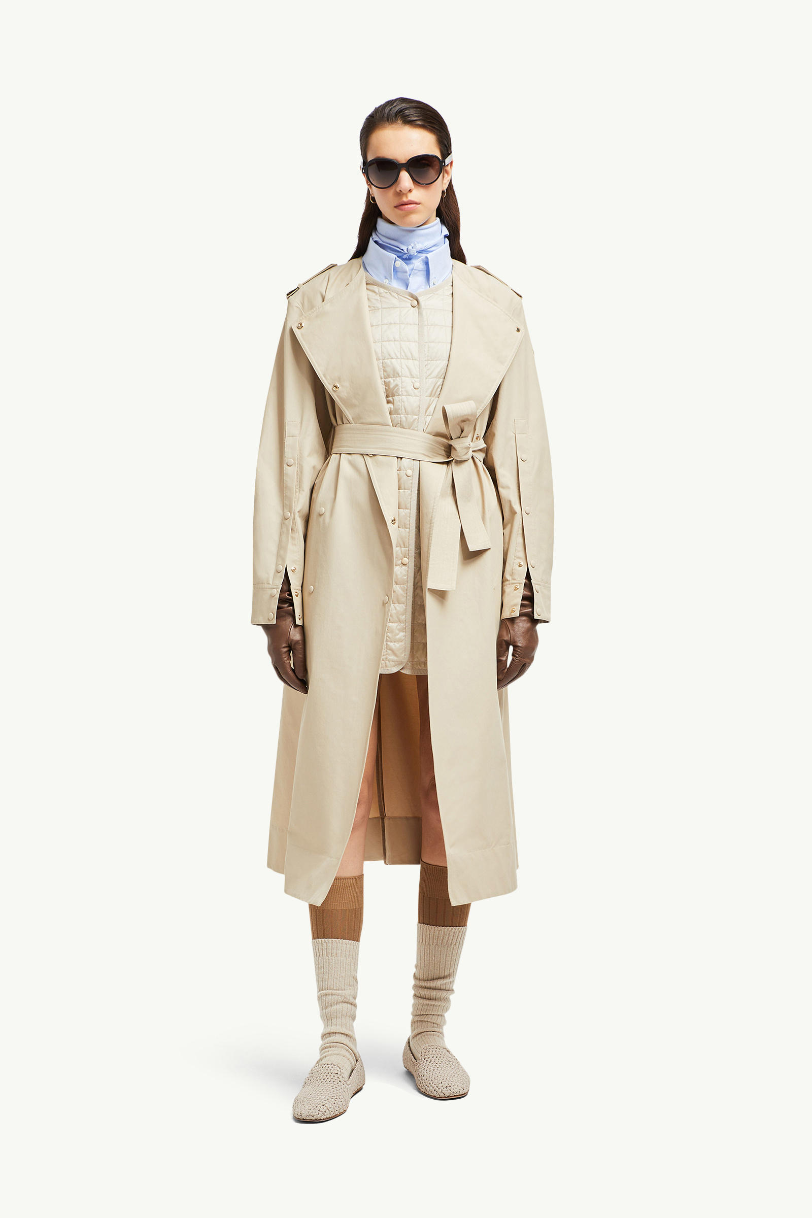 Gourdon 3-in-1 Long Padded Jacket Women Light Beige Moncler 0