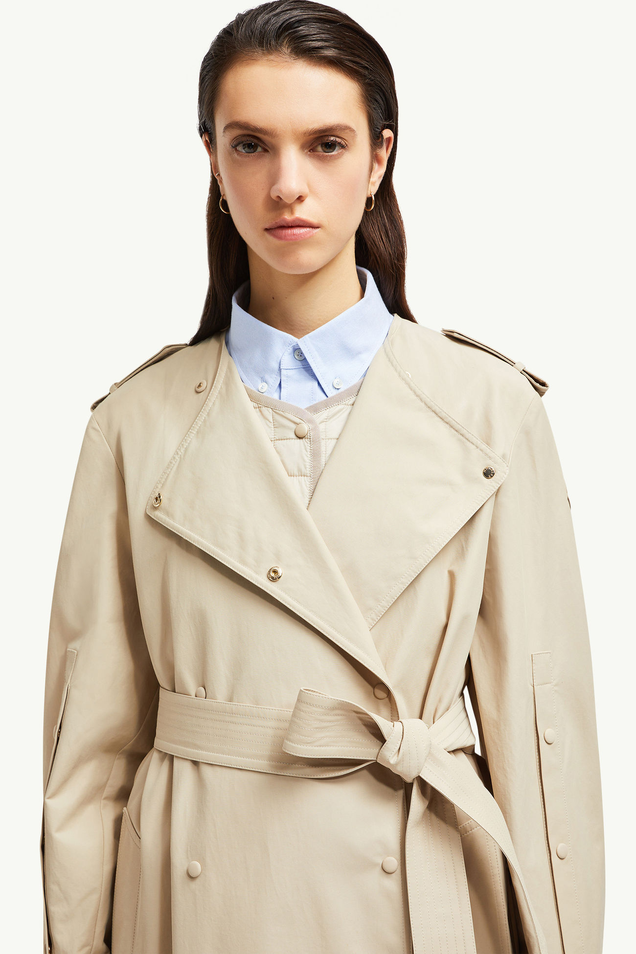 Giacca lunga imbottita Gourdon 3 in 1 Donna Beige Chiaro Moncler 1