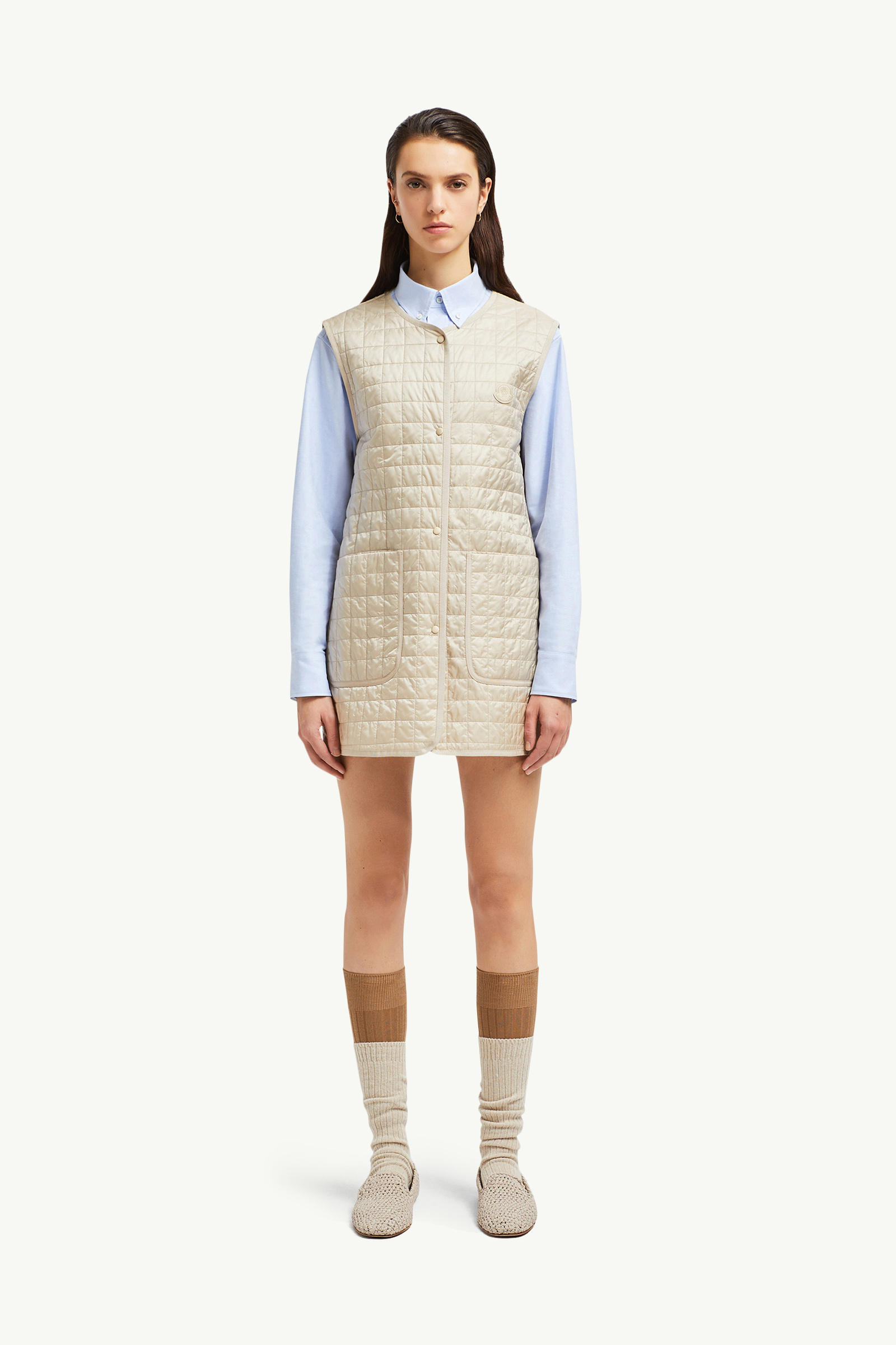 Giacca lunga imbottita Gourdon 3 in 1 Donna Beige Chiaro Moncler 3