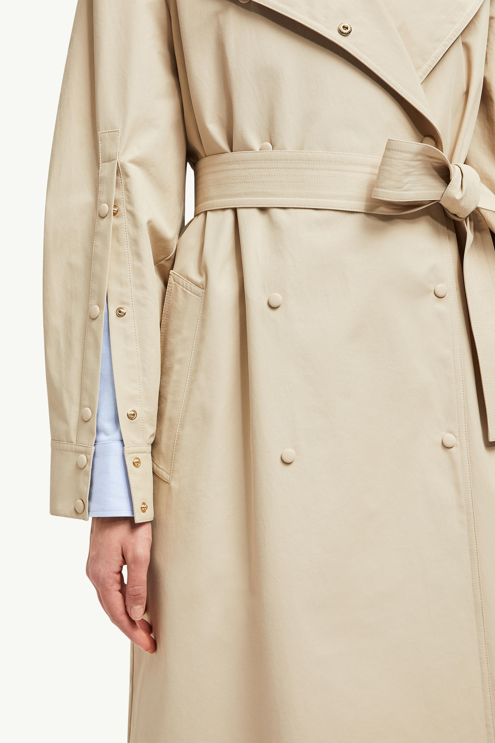 Veste longue Gourdon matelassée 3-en-1 Femmes Beige Clair Moncler 7