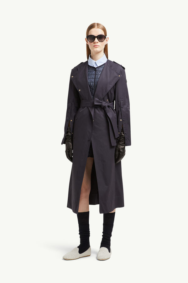 Gourdon 3-in-1 Long Padded Jacket Women Navy Blue Moncler 0