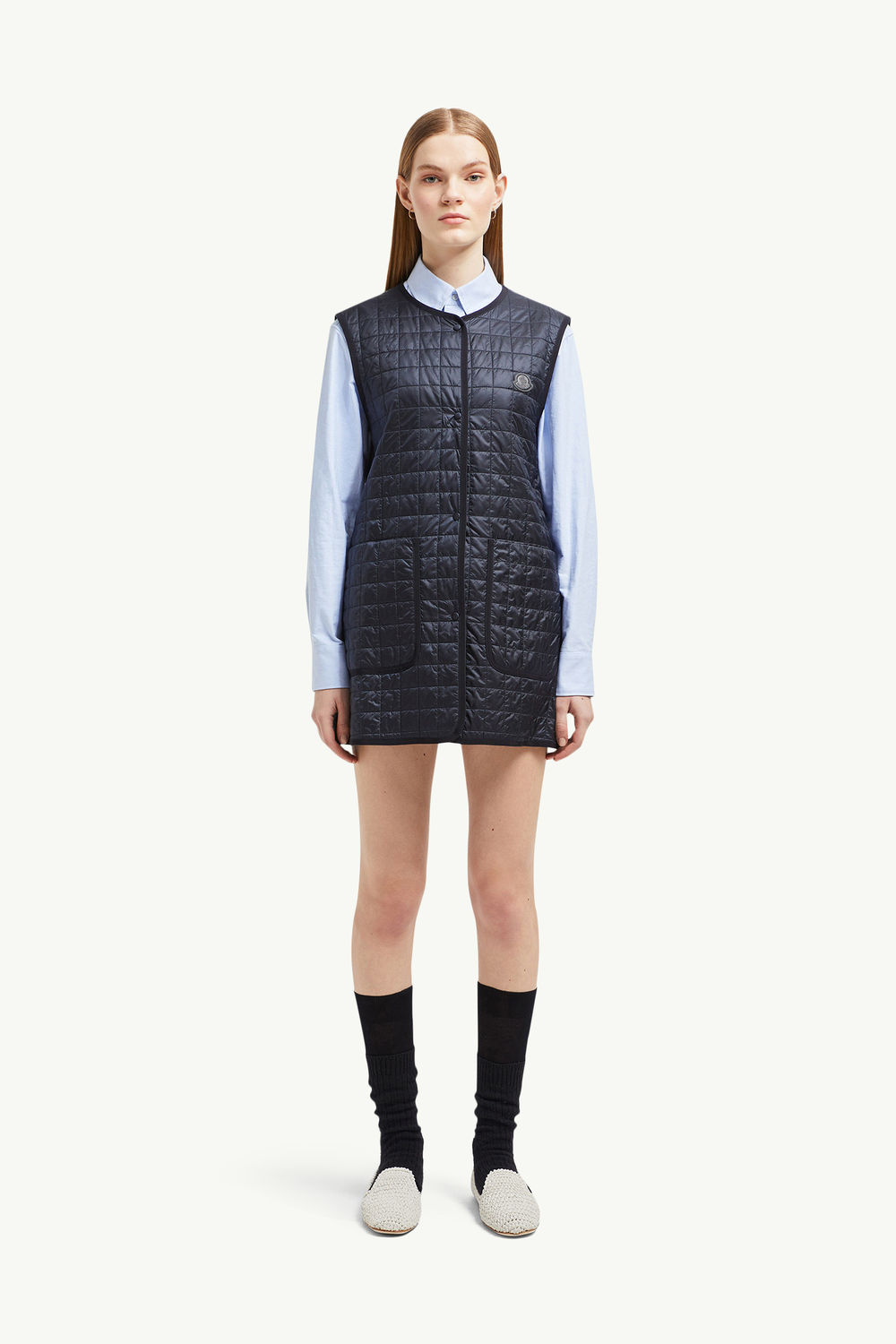 Gourdon 3-in-1 Long Padded Jacket Women Navy Blue Moncler 3