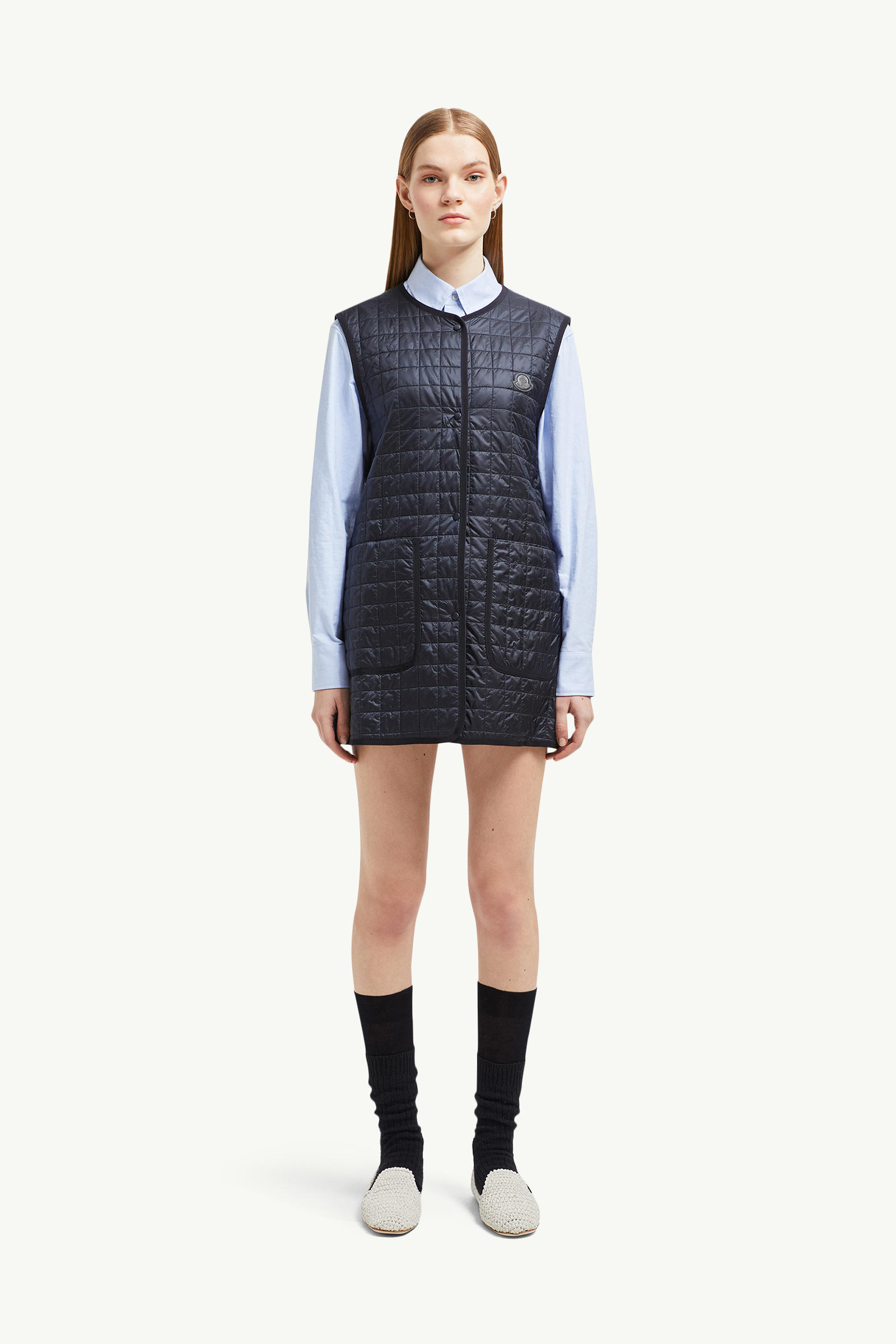 Gourdon 3-in-1 Long Padded Jacket Women Navy Blue Moncler 3