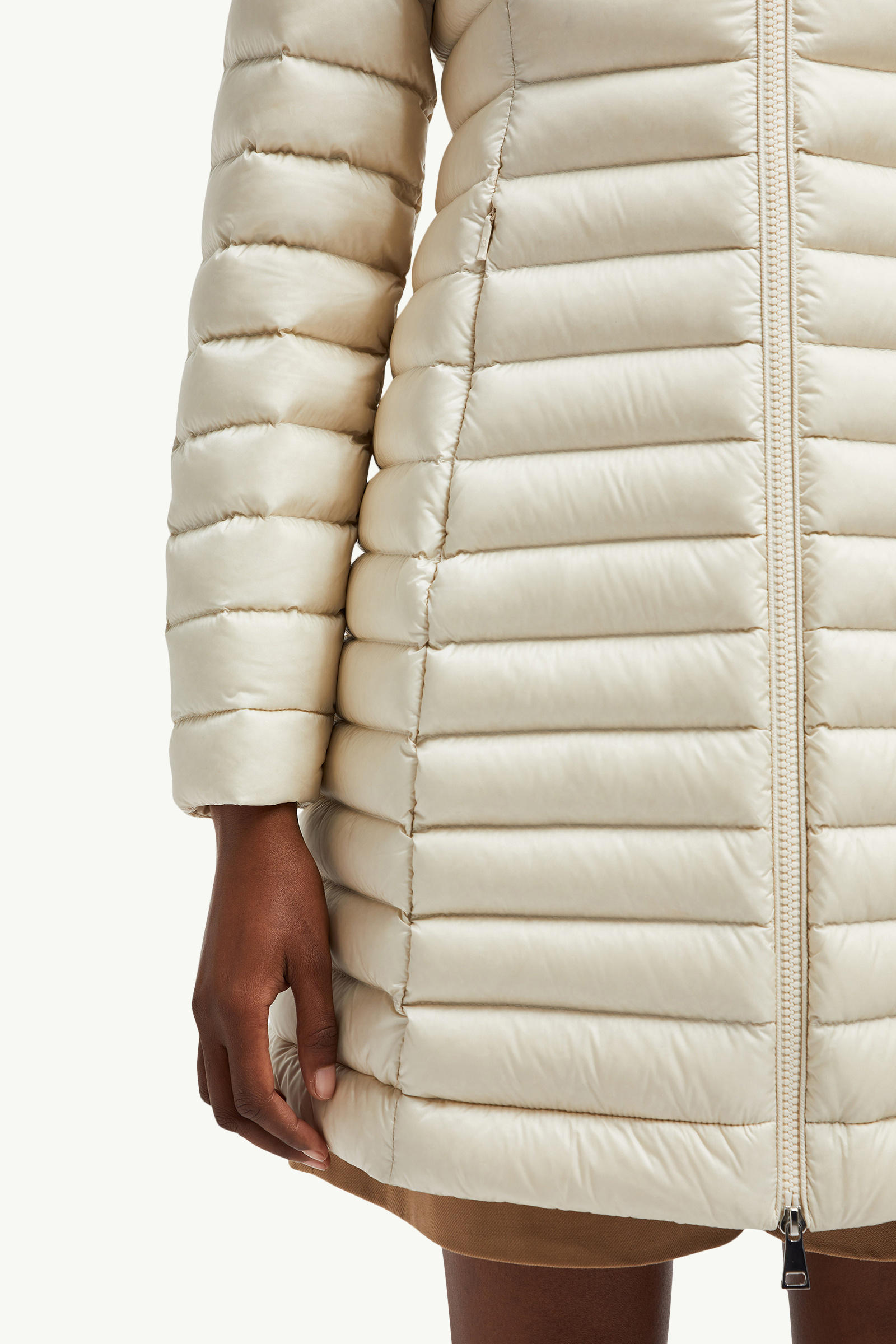 Igelong Hooded Long Down Jacket Women White Ivory Moncler 5
