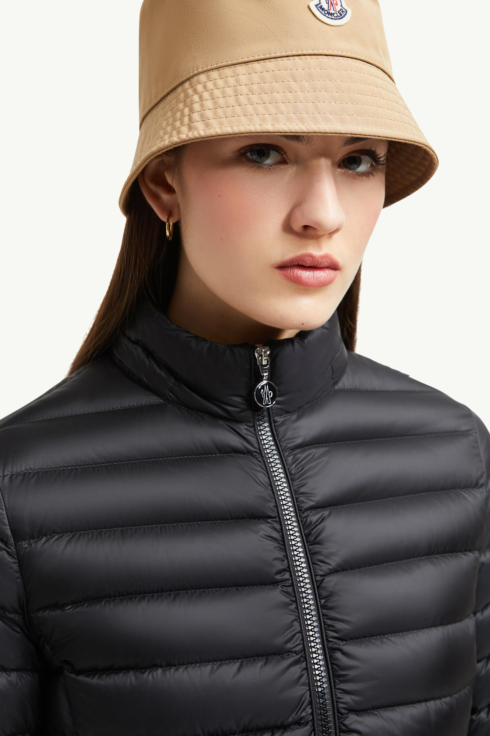 Piumino lungo Igelong con cappuccio Donna Nero Moncler 6
