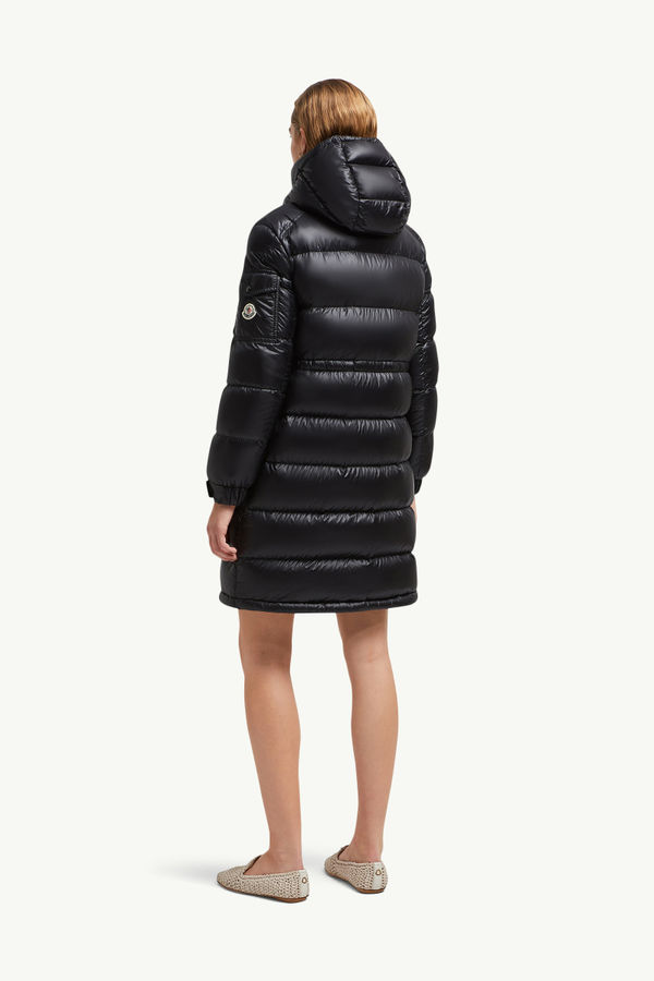 Meillon Hooded Long Down Jacket Women Black Moncler 4