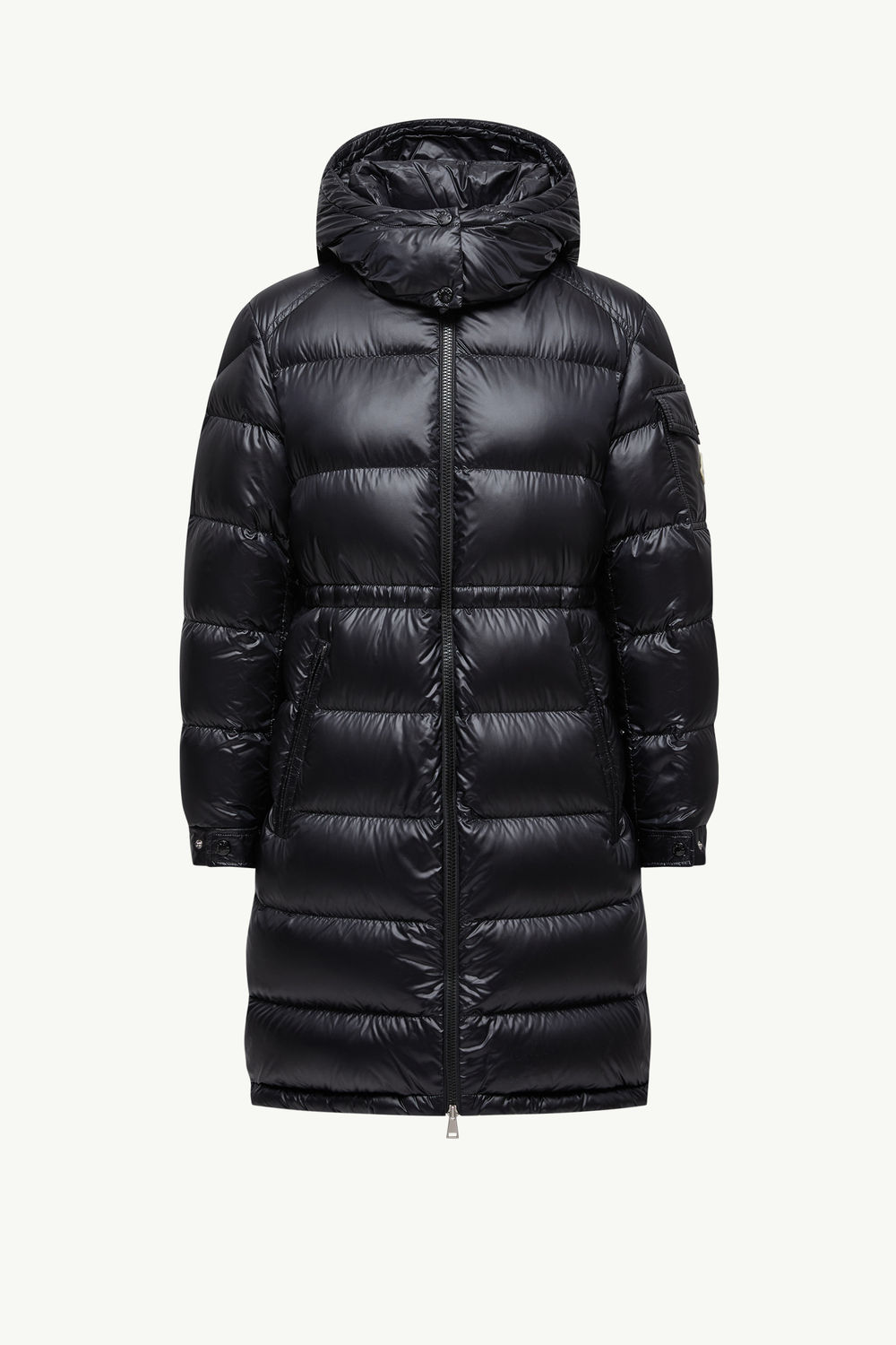 Meillon Hooded Long Down Jacket Women Black Moncler 2