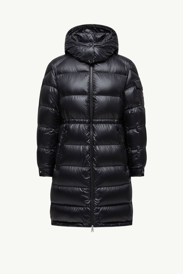 Meillon Hooded Long Down Jacket Women Black Moncler 2